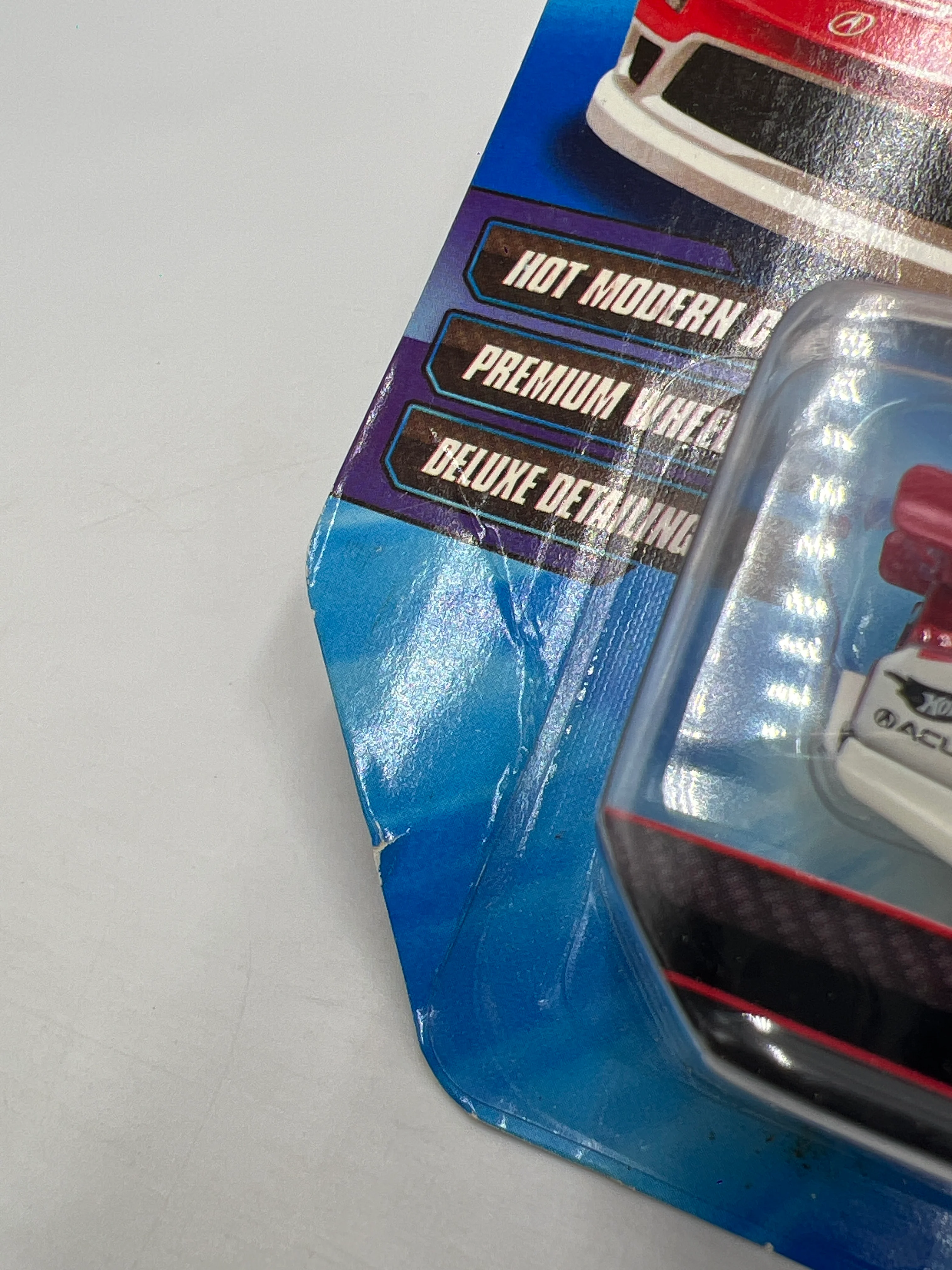 Hot Wheels Premium Speed Machines 01 Acura NSX Red/White Card Not Perfect - Image 5