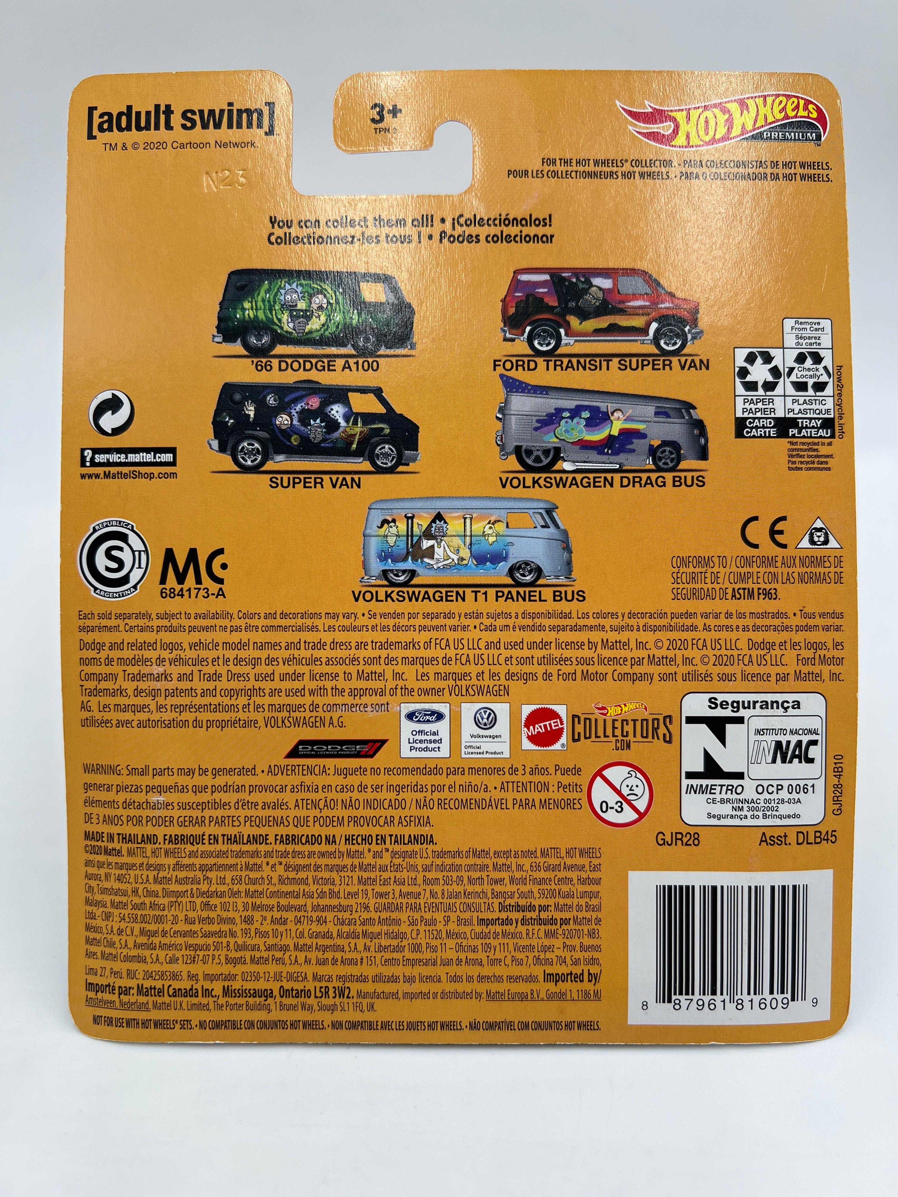 Hot Wheels Premium Rick And Morty #5 Volkswagen T1 Panel Bus Green W/Protector - Image 6