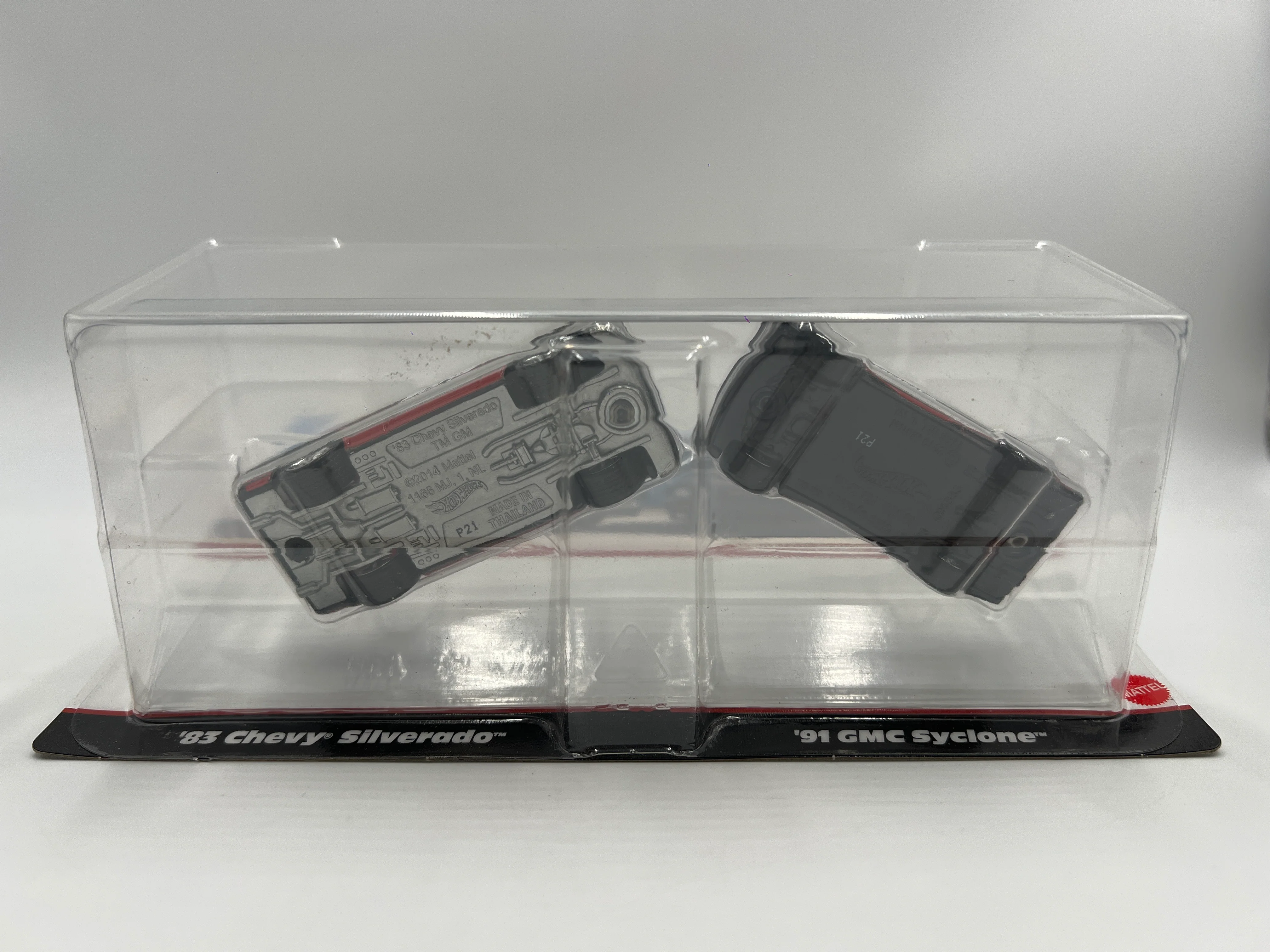 Hot Wheels Premium Target 2 Pack Borla 83 Chevy Silverado & 91 GMC Syclone W/Protector - Image 7