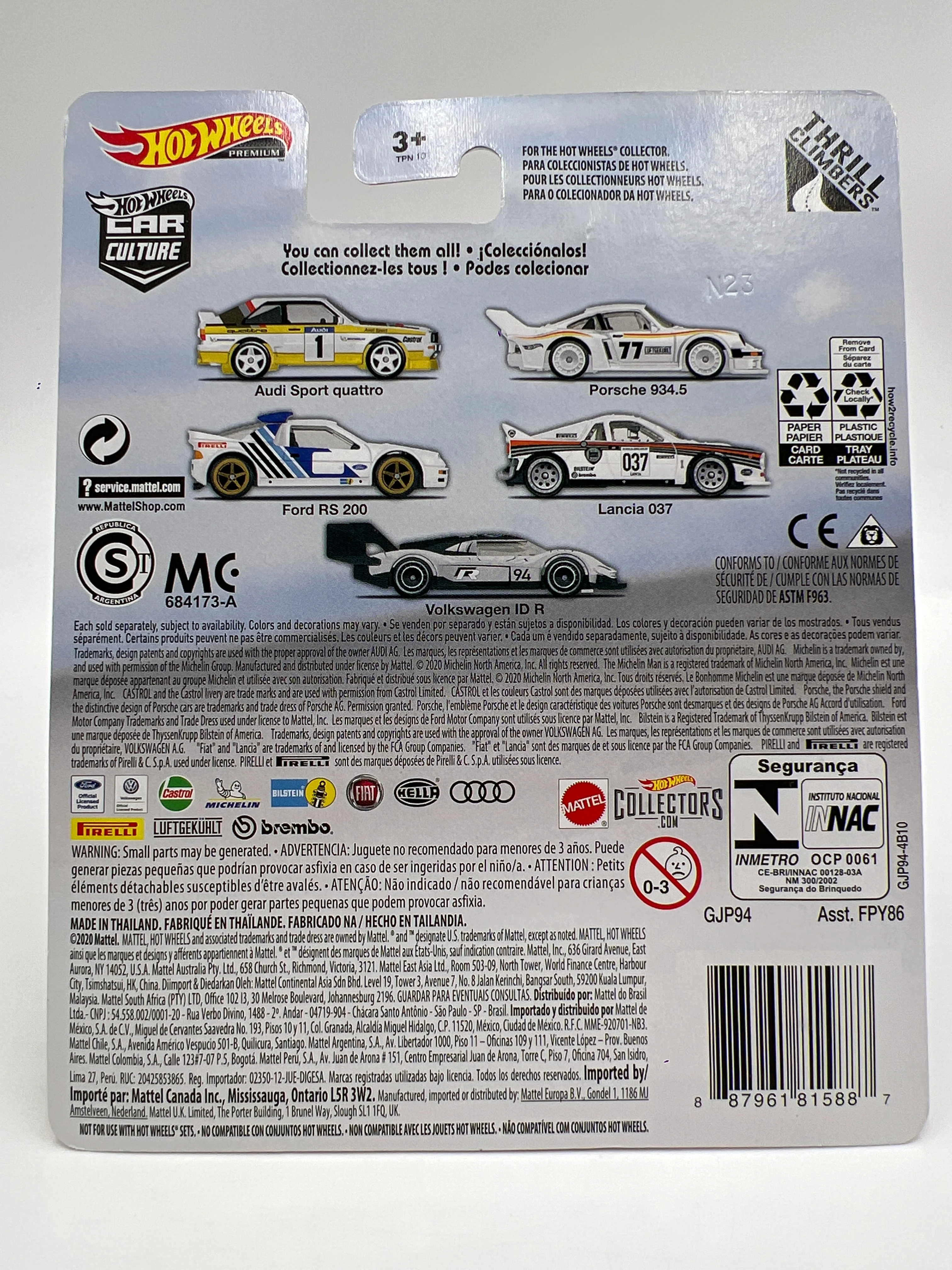 Hot Wheels Premium Thrill Climbers #1 Audi Sport Quattro W/Protector 2 - Image 6