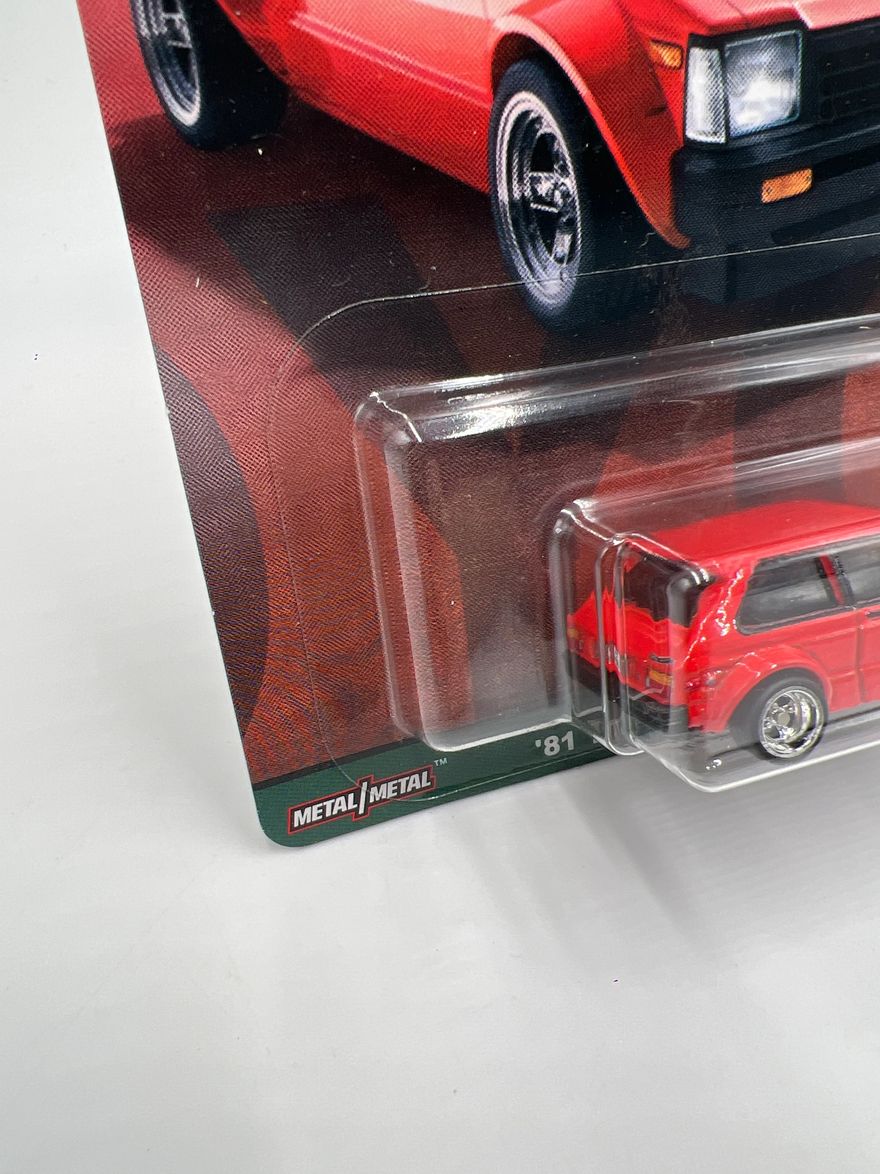 Hot Wheels Premium Toyota #4 81 Toyota Starlet KP61 Red 258D - Image 4