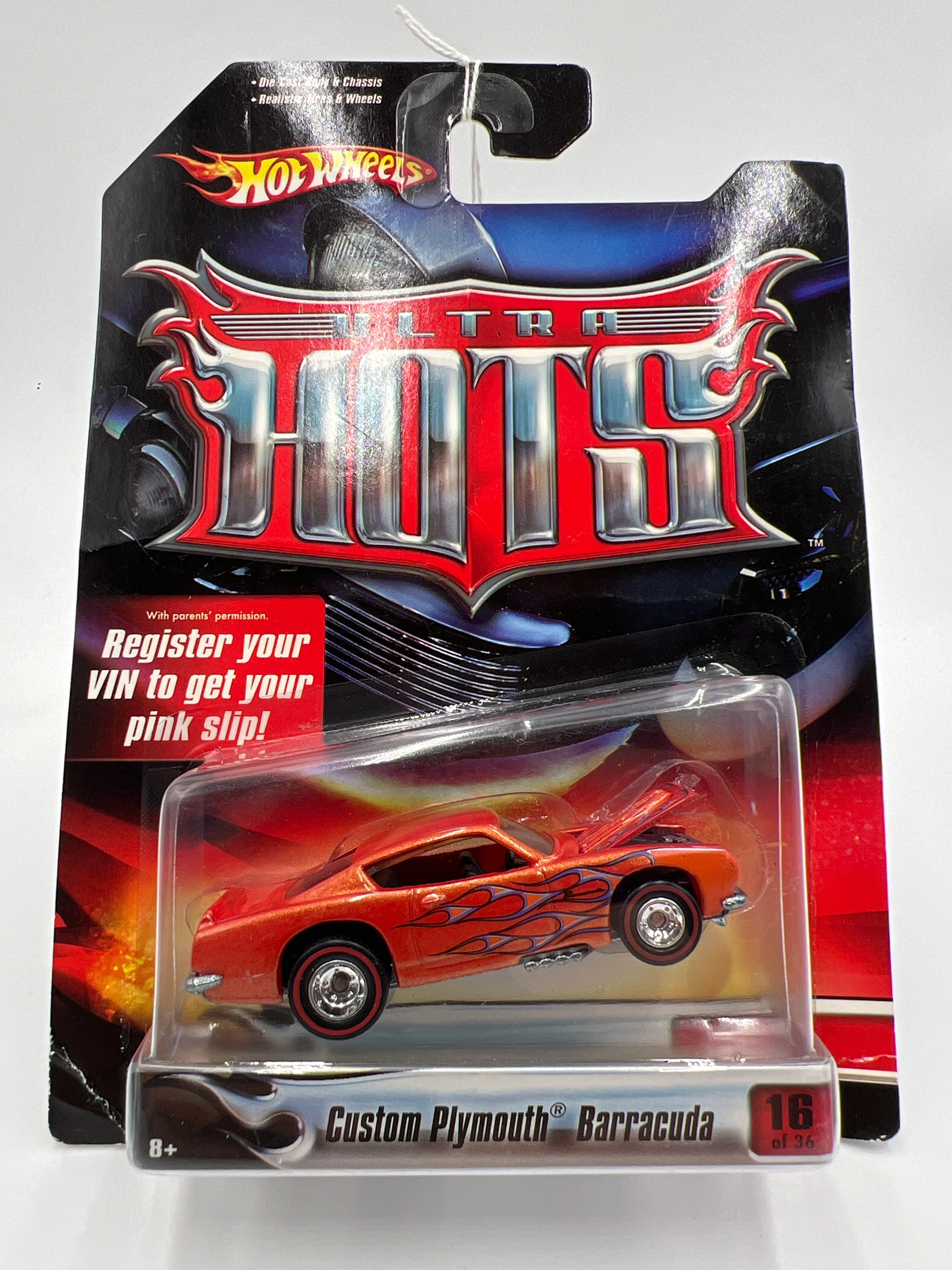 Hot Wheels Premium Ultra Hots #16 Custom Plymouth Barracuda Orange 244H - Image 2