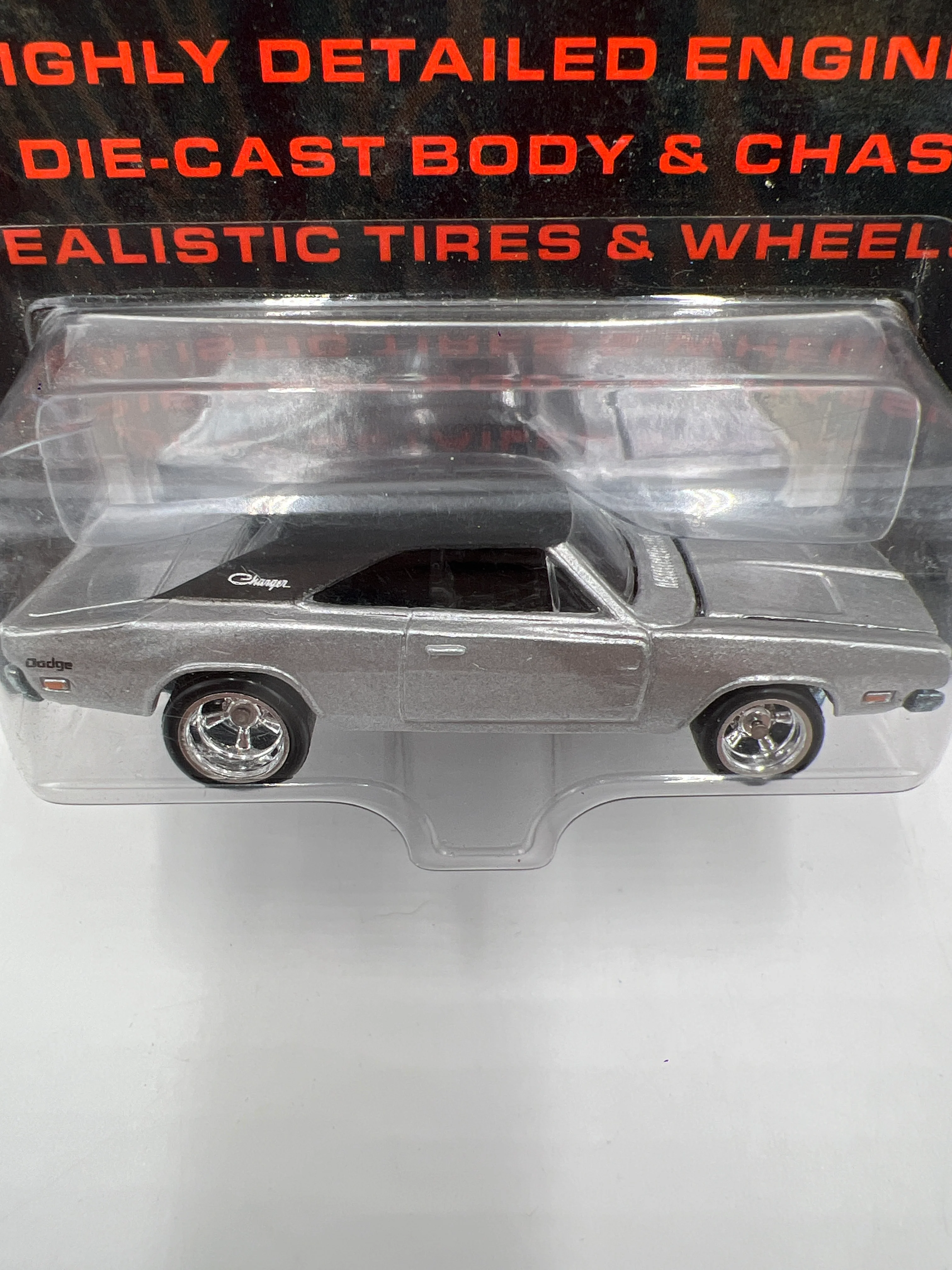 Hot Wheels Premium Ultra Hots 69 Dodge Charger Silver SR - Image 3
