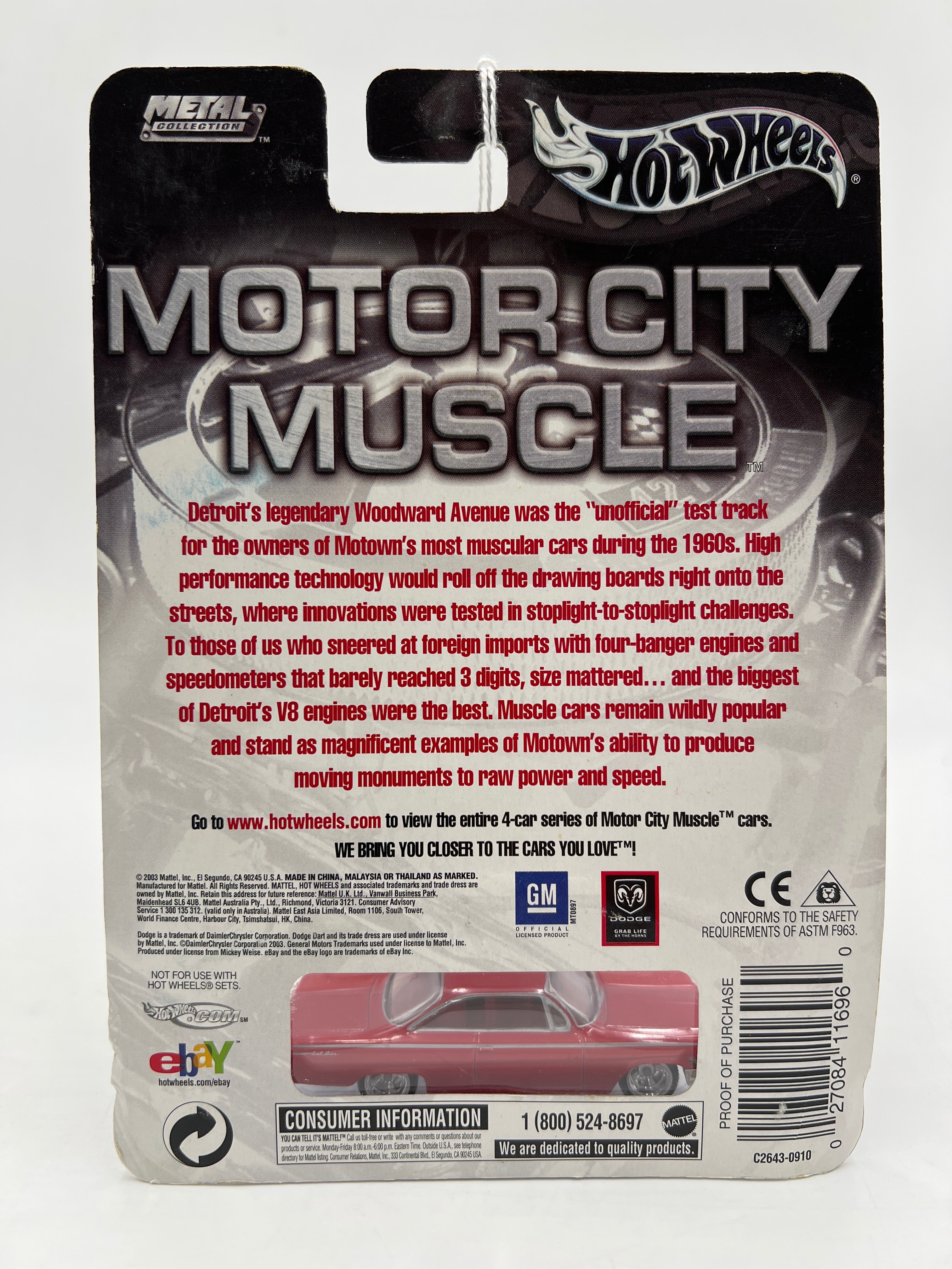 Hot Wheels Premium Motor City Muscle #4 62 Chevy Red 245E - Image 7