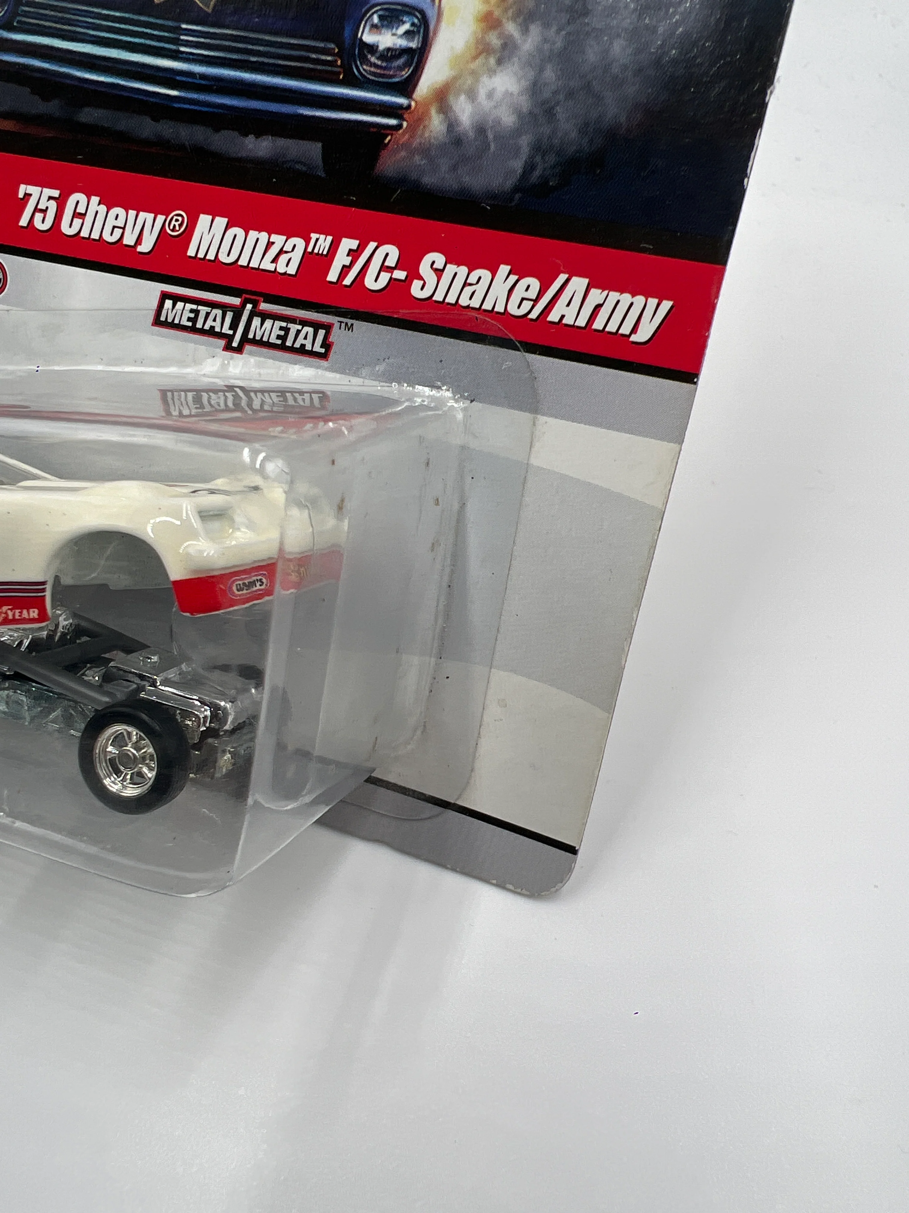 Hot Wheels Premium Drag Strip Demons #6 75 Chevy Monza F/C Snake/Army - Image 4