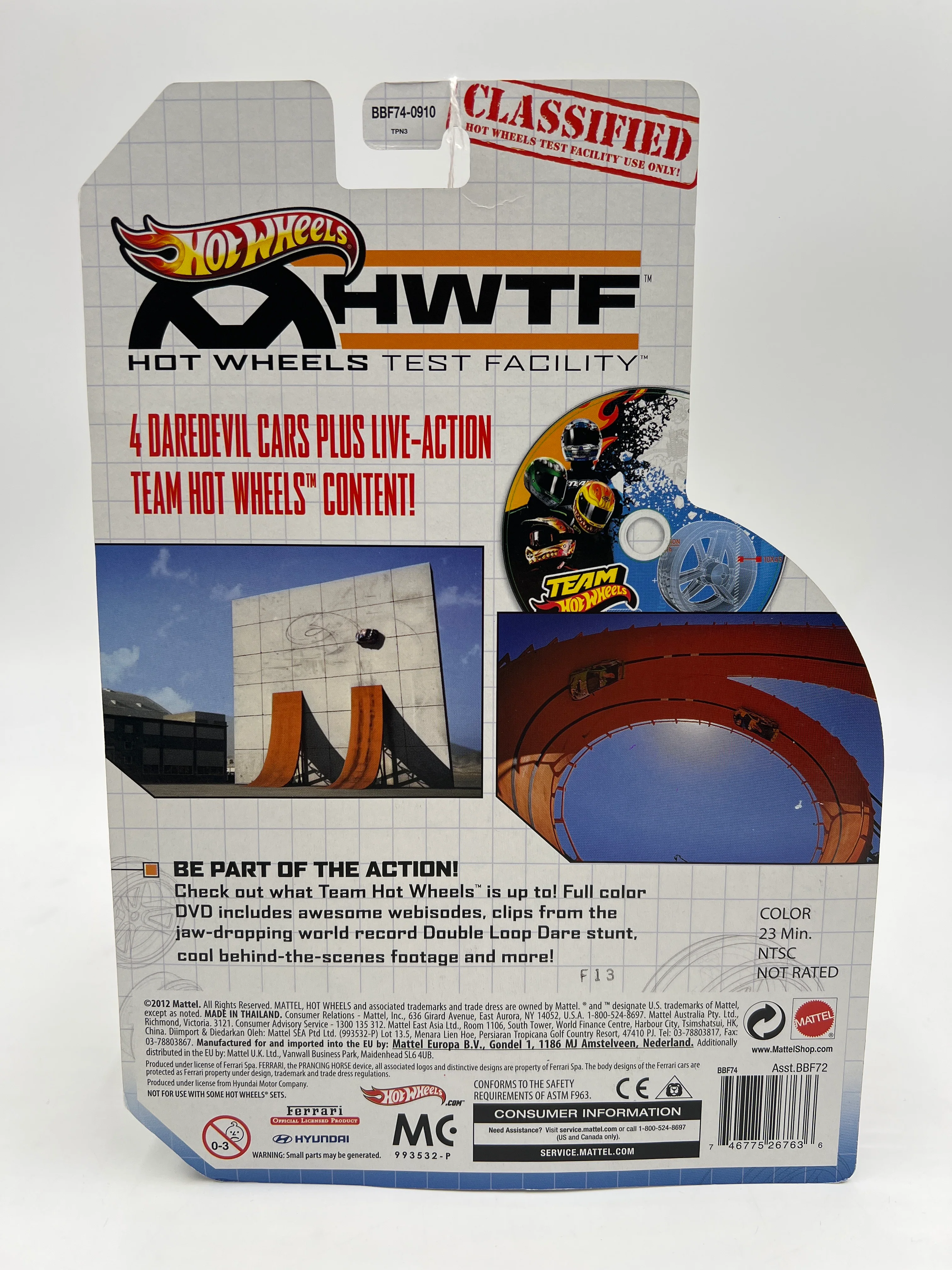 2012 Hot Wheels Target Exclusive Test Facility 4 Pack With Rare Ferrari 458 Challenge VHTF! - Image 11
