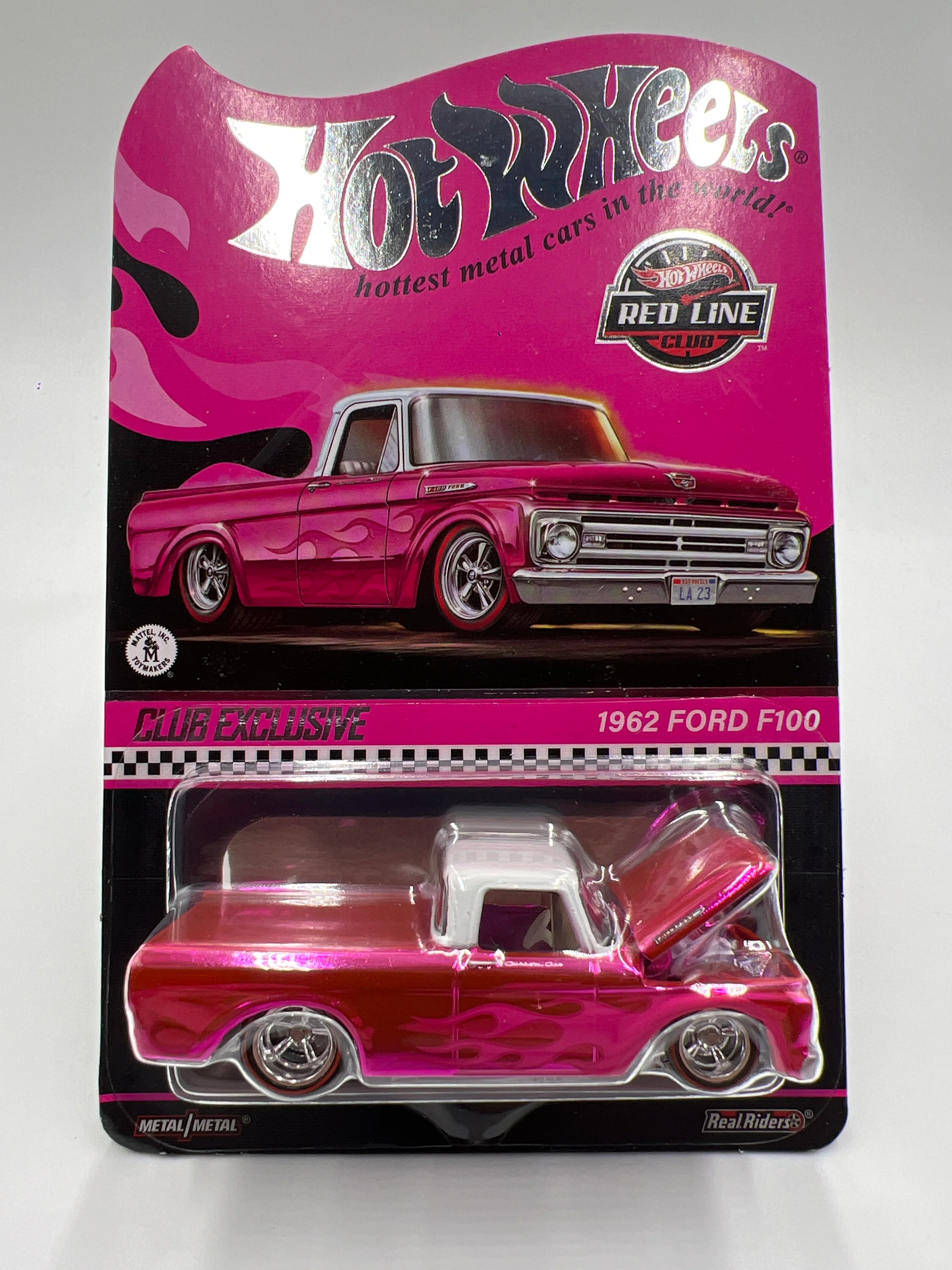 Hot Wheels RLC Club Exclusive 1962 Ford F-100 Pink W/Protector - Image 2