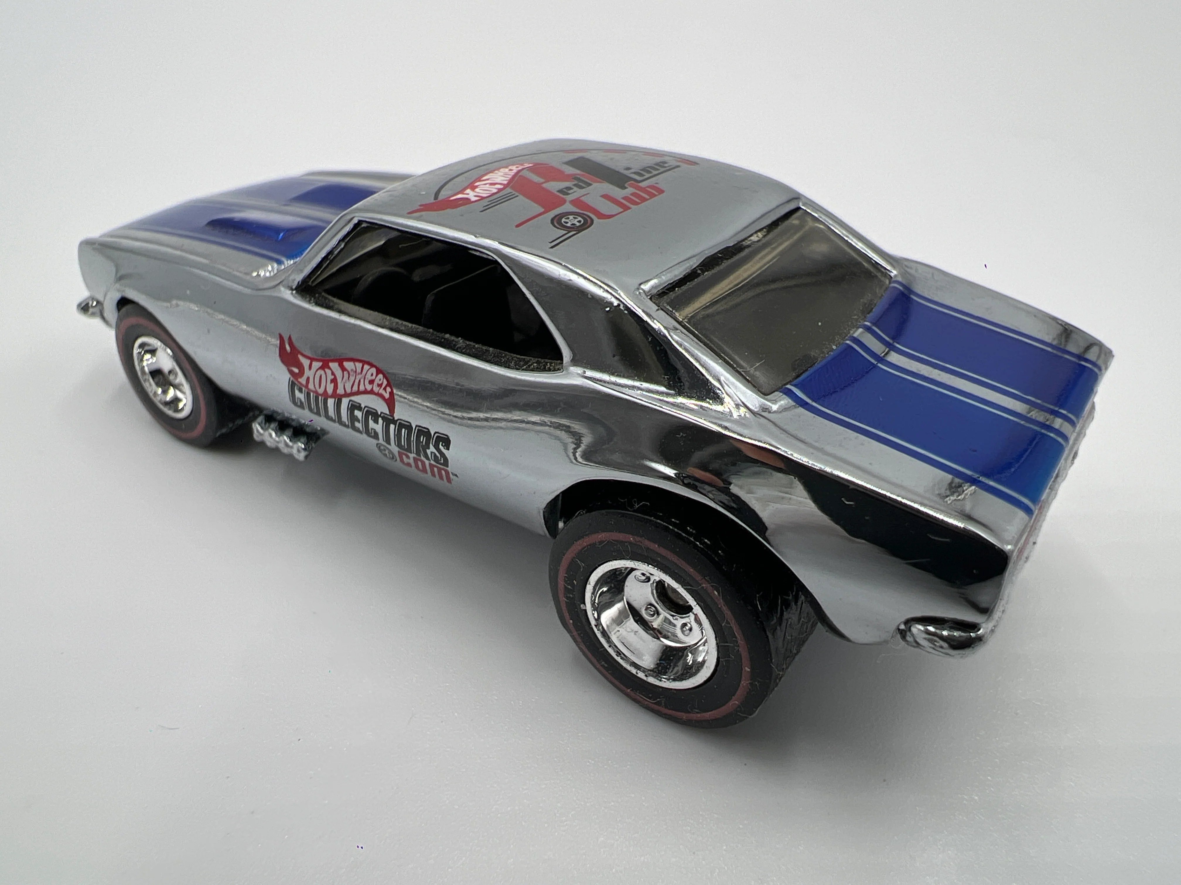 Hot Wheels RLC Membership Exclusive 1/10000 67 Camaro Chrome W/Blue Stripe Loose - Image 2