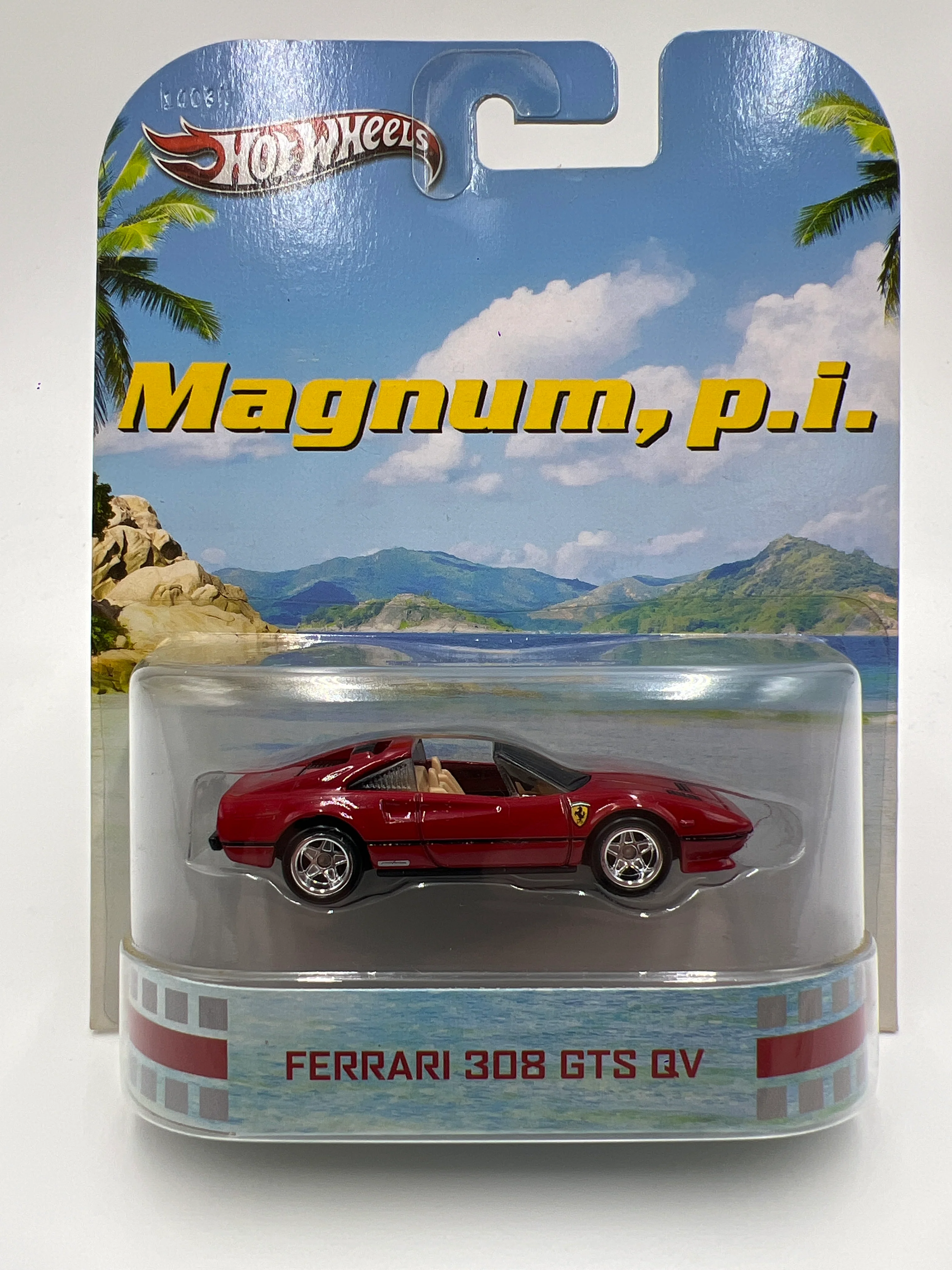 Hot Wheels Retro Entertainment Magnum PI Ferrari 308 GTS QV Red W/Protector - Image 2