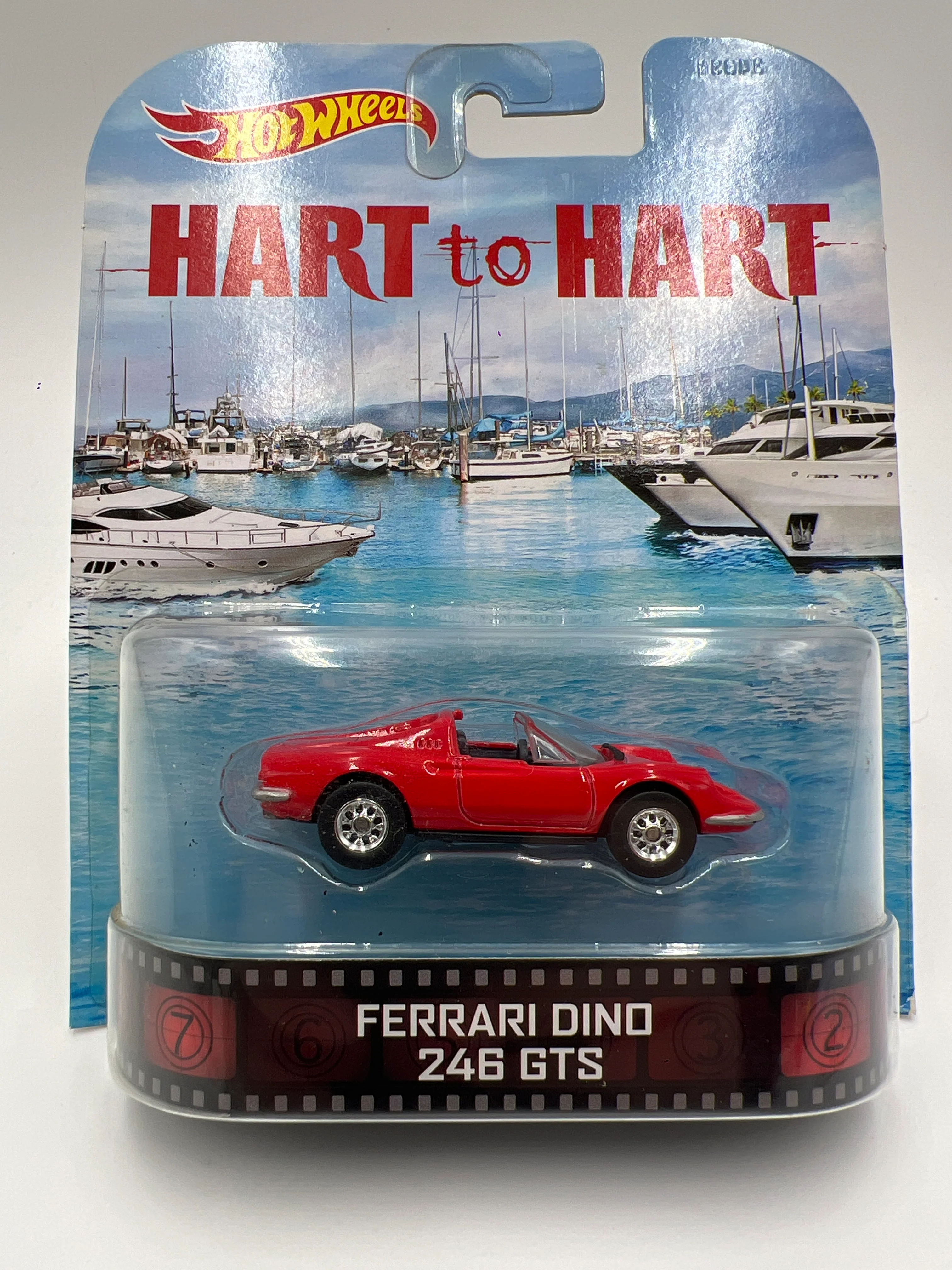 Hot Wheels Retro Entertainment Hart to Hart Ferrari Dino 246 GTS Red W/Protector - Image 2