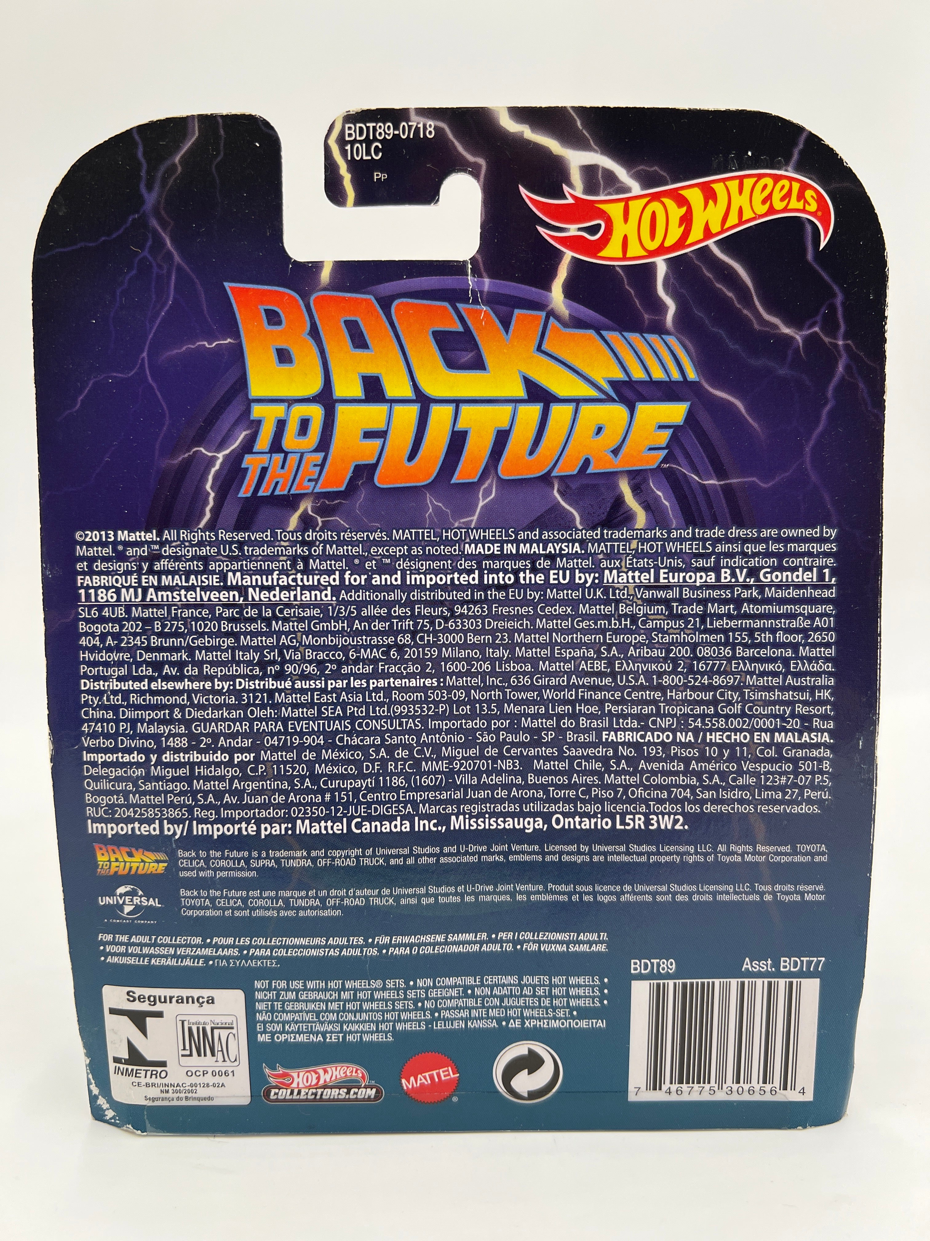 Hot Wheels Retro Entertainment Back To The Future 1987 Toyota Pickup Black W/Protector - Image 6