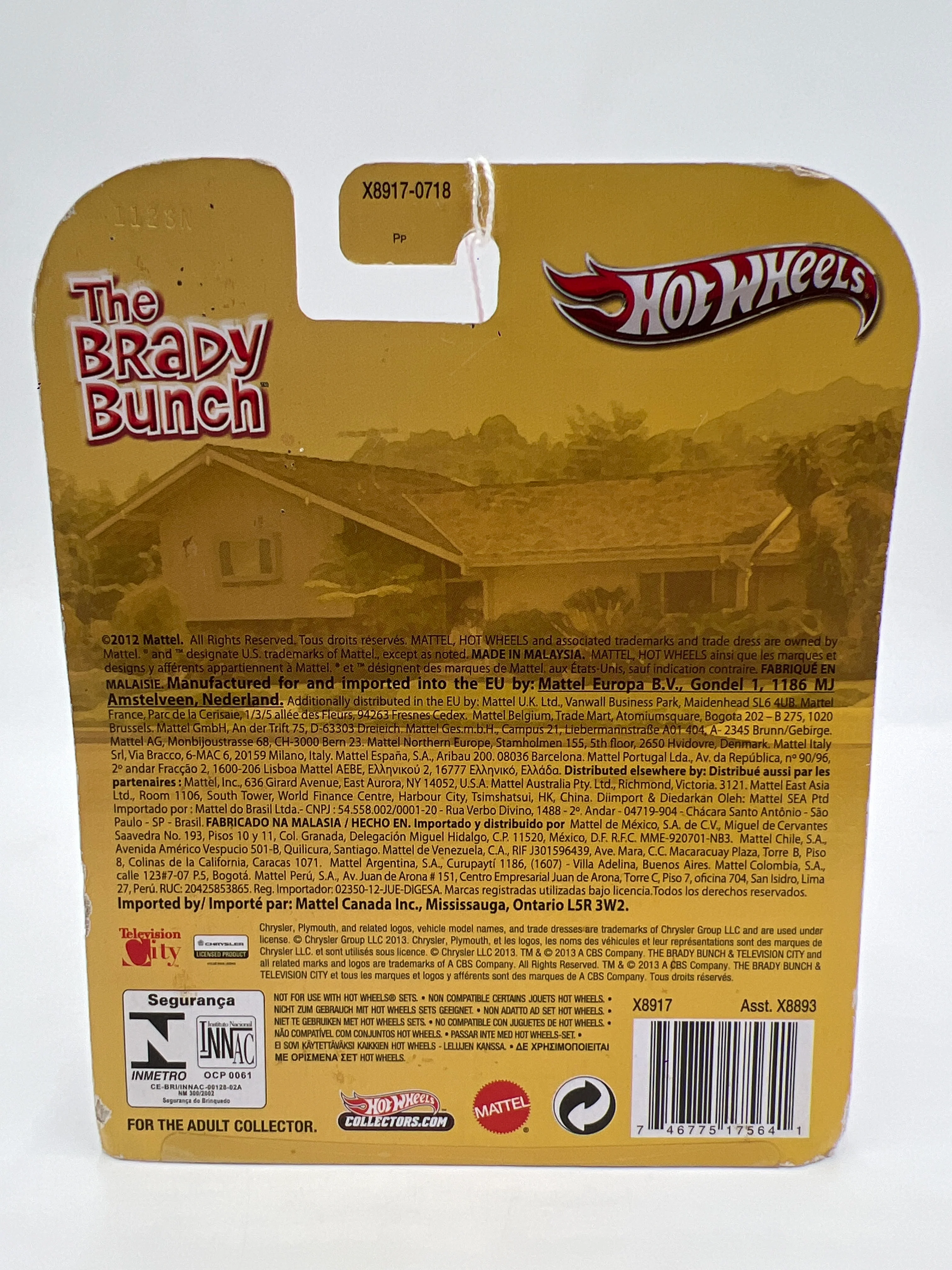 Hot Wheels Retro Entertainment The Brady Bunch 71 Plymouth Satellite Gold Card Not Perfect 241B - Image 7