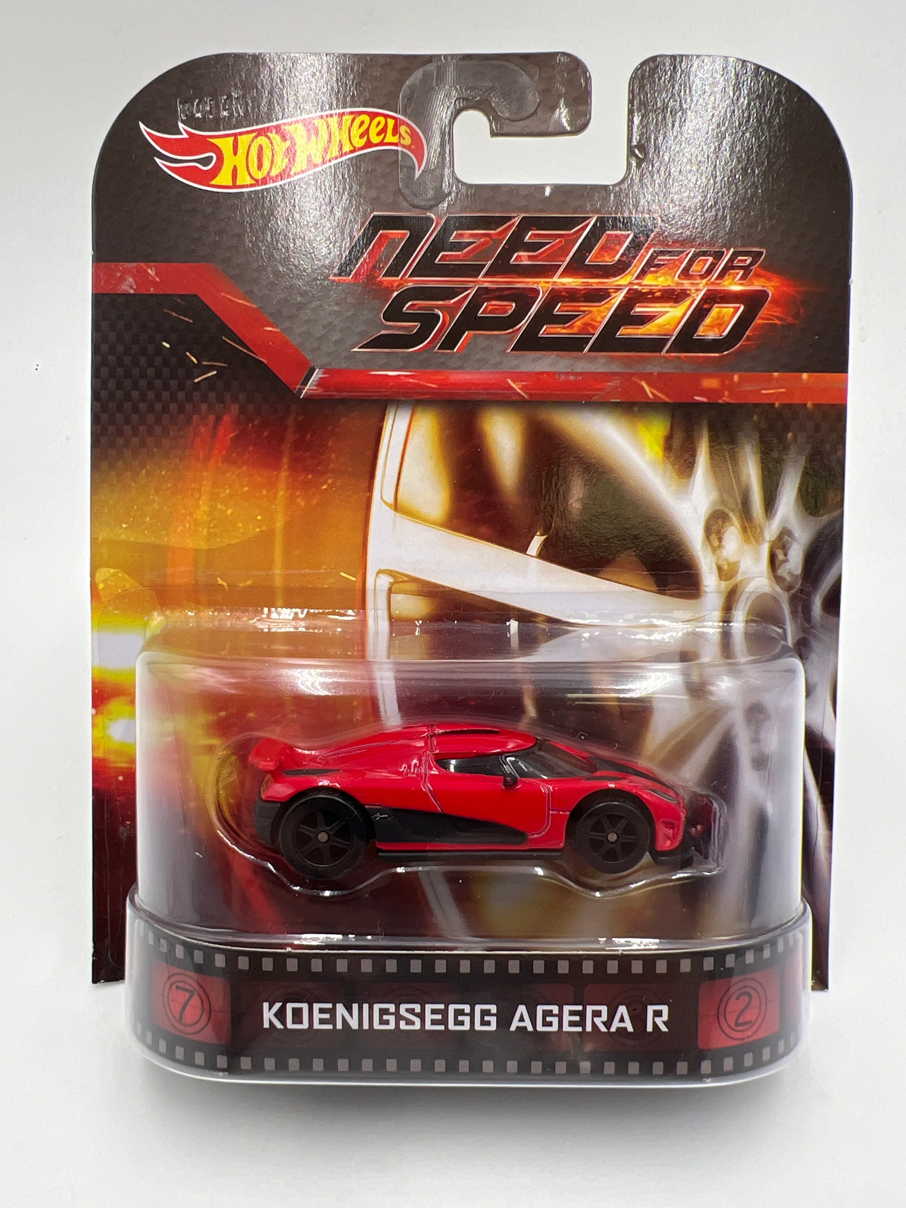 Hot Wheels Premium Retro Entertainment Need For Speed Koenigsegg Agera R Red W/Protector - Image 2