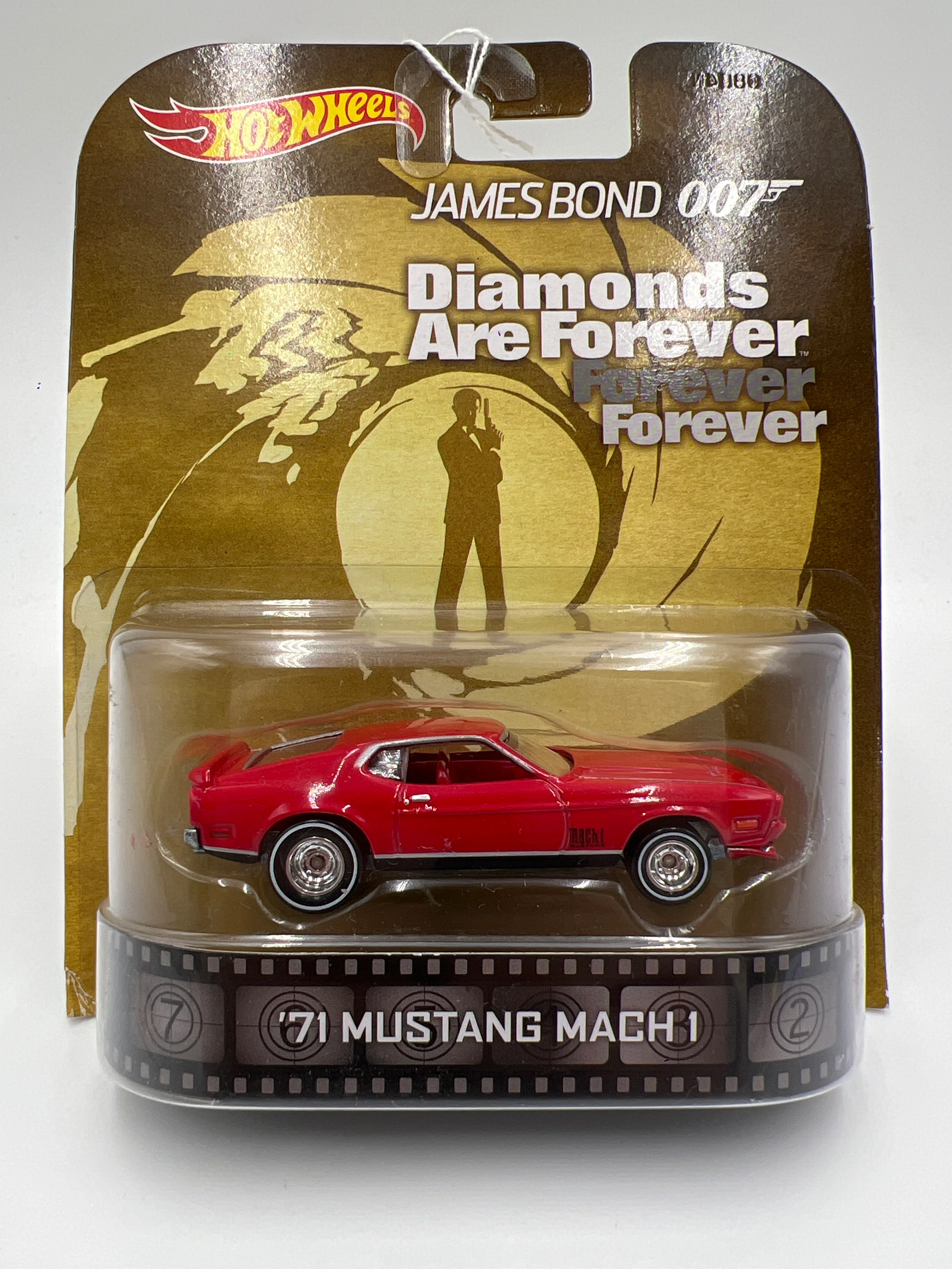 Hot Wheels Retro Entertainment James Bond 007 Diamonds Are Forever 71 Mustang Mach 1 Red - Image 2