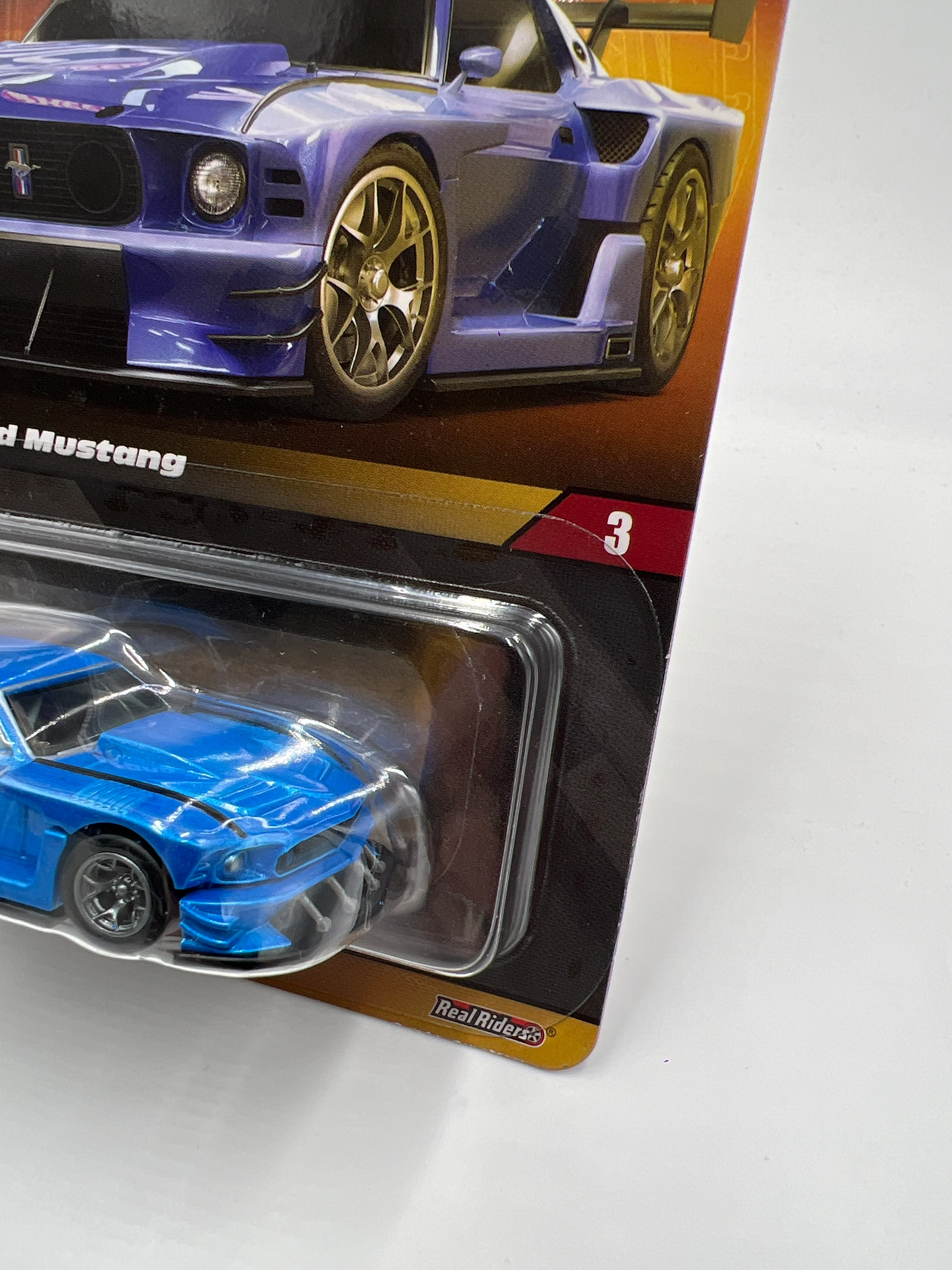 Hot Wheels RLC Elite 64 #3 Modified 69 Ford Mustang Blue W/Protector - Image 4