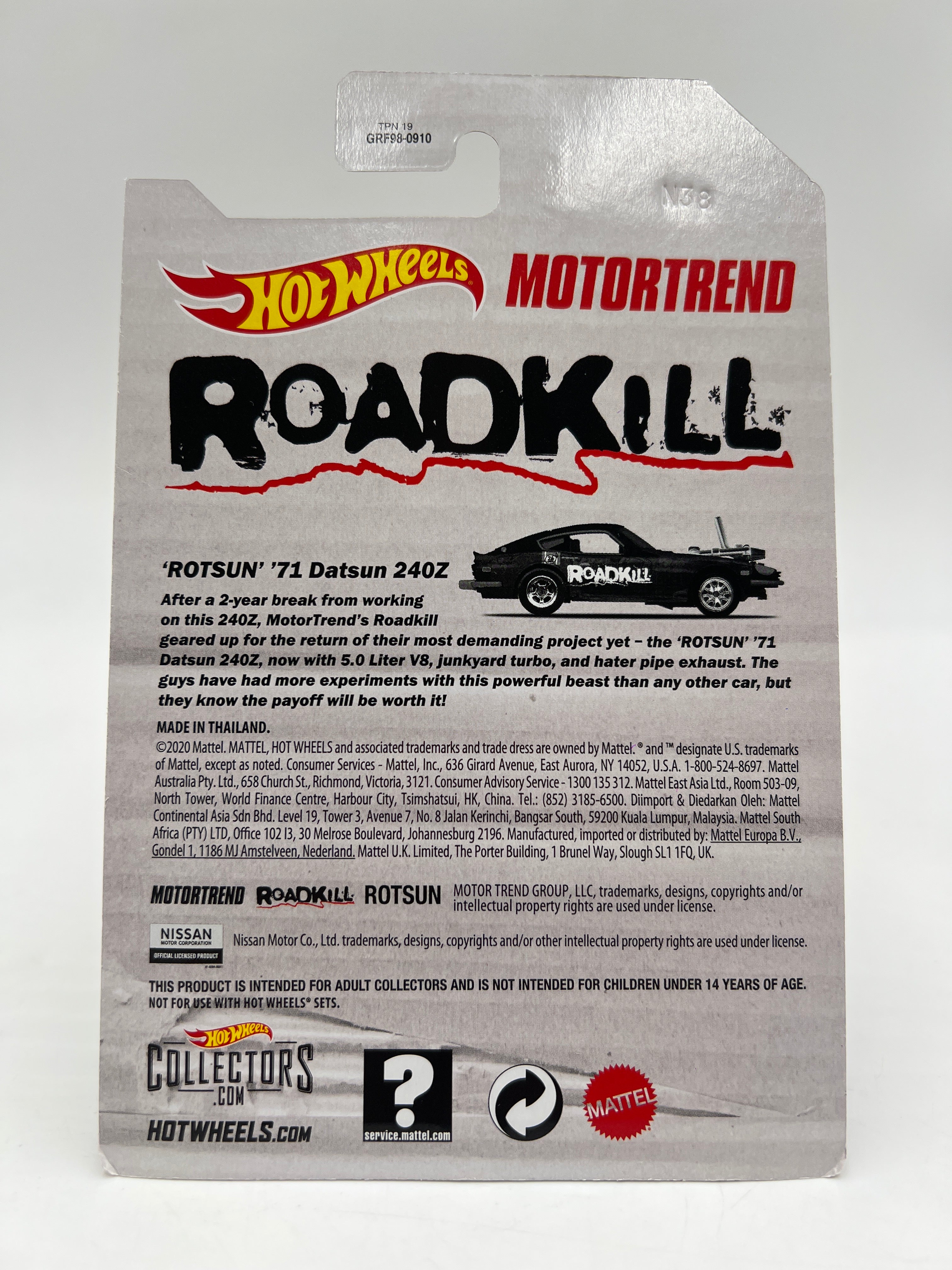 Hot Wheels RLC Motortrend Roadkill Custom 71 Datsun 240Z Rotsun W/Protector - Image 7