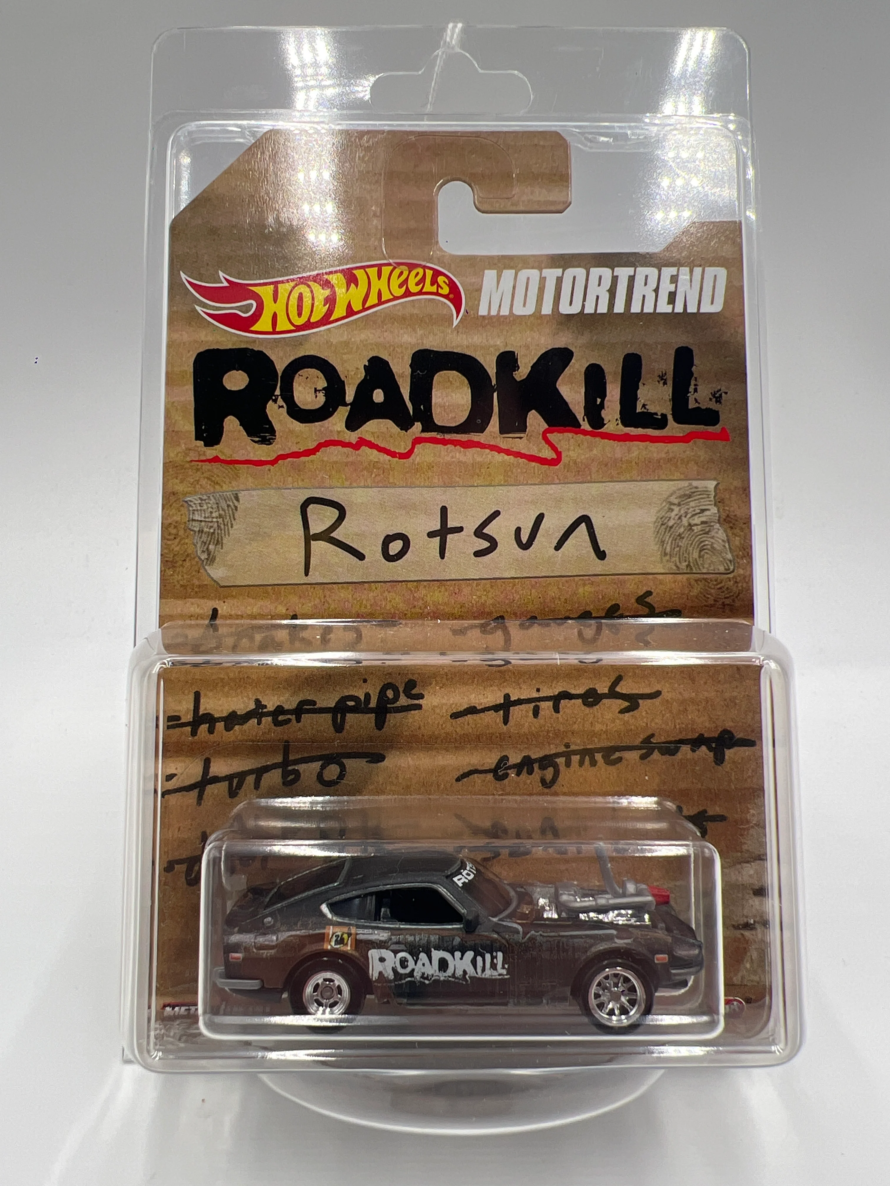 Hot Wheels RLC Motortrend Roadkill Custom 71 Datsun 240Z Rotsun W/Protector - Image 8