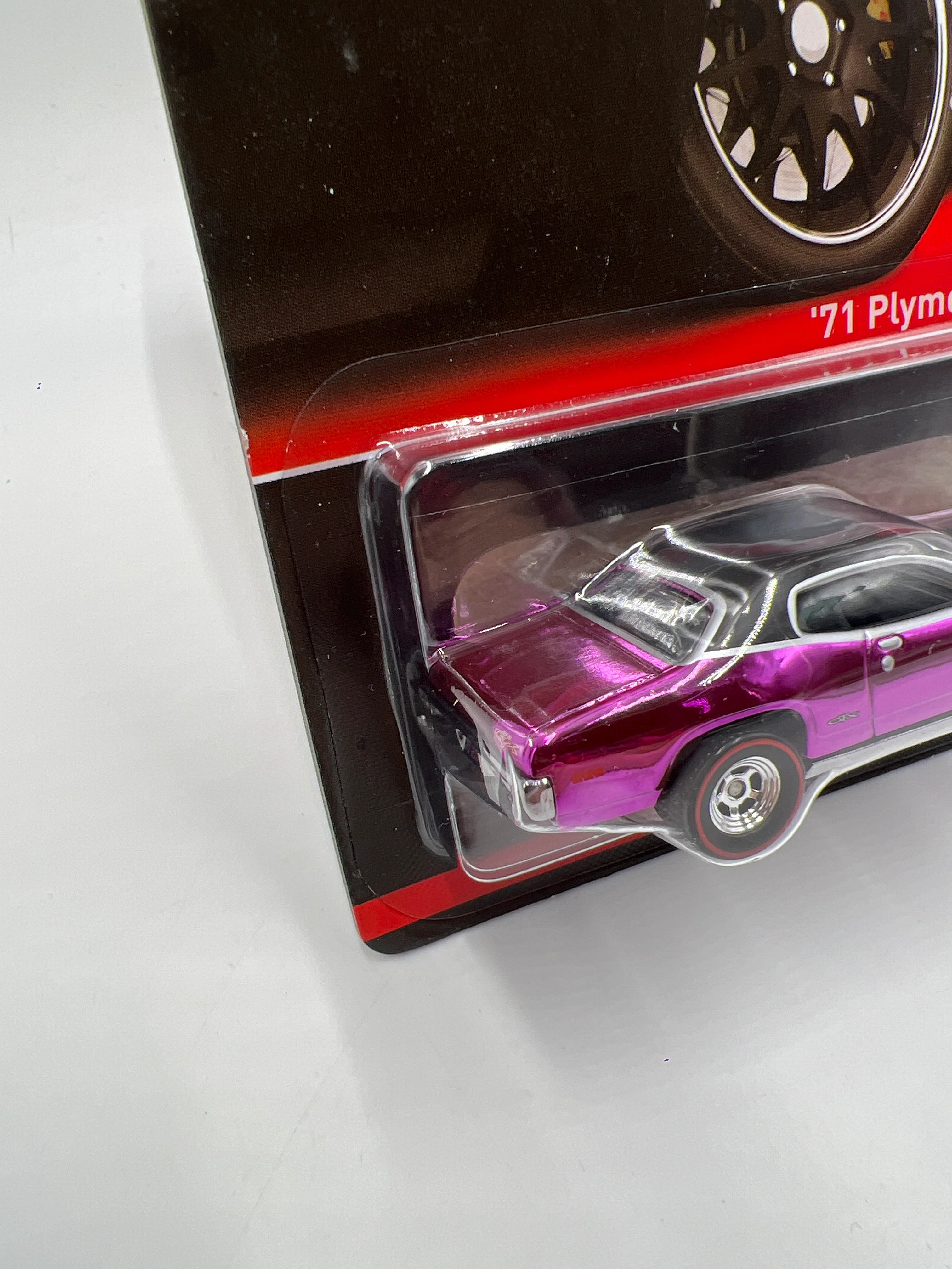 Hot Wheels RLC Real Riders Series 11 #4 395/4000 71 Plymouth GTX Pink W/Protector - Image 4