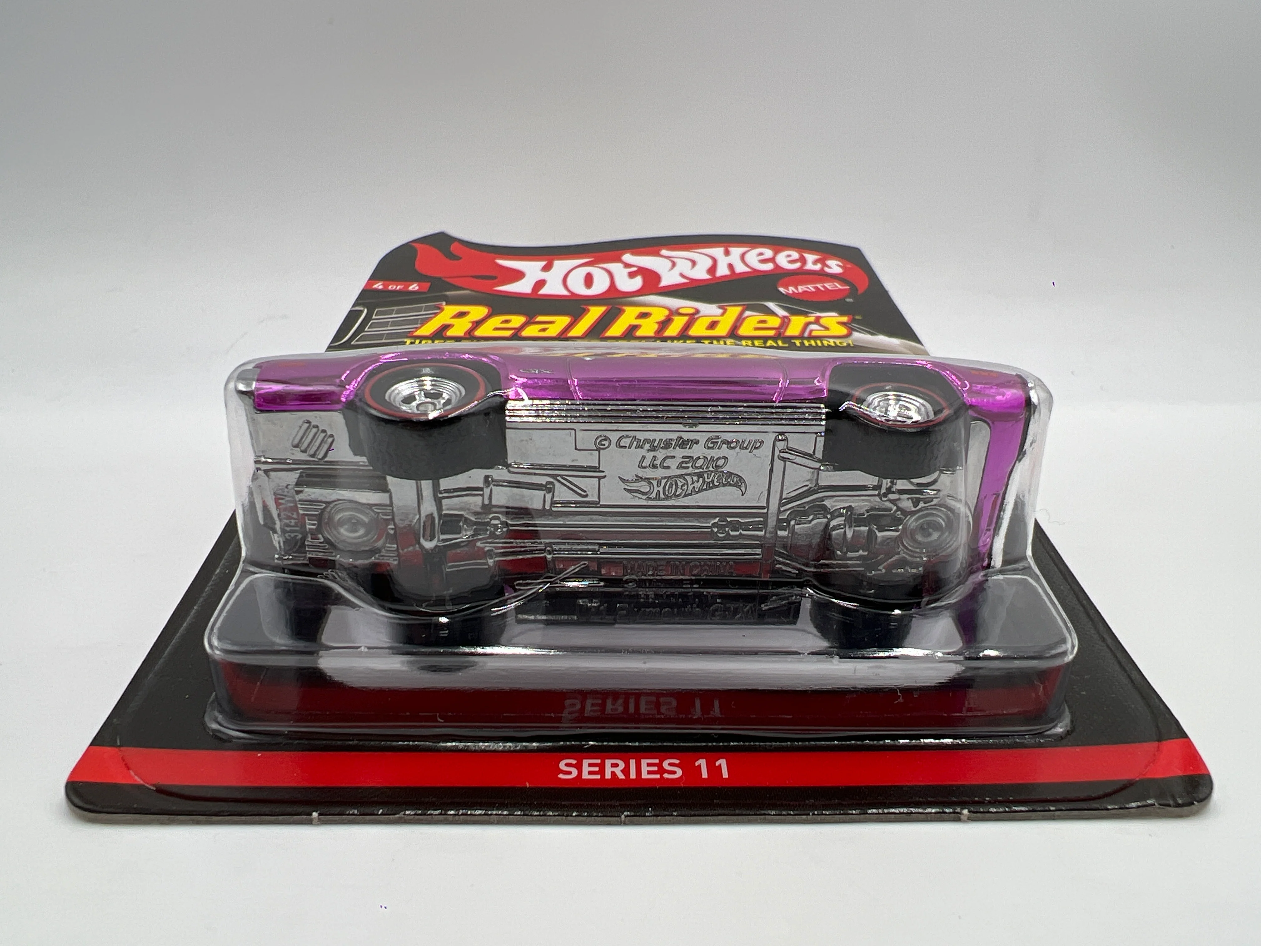 Hot Wheels RLC Real Riders Series 11 #4 395/4000 71 Plymouth GTX Pink W/Protector - Image 5