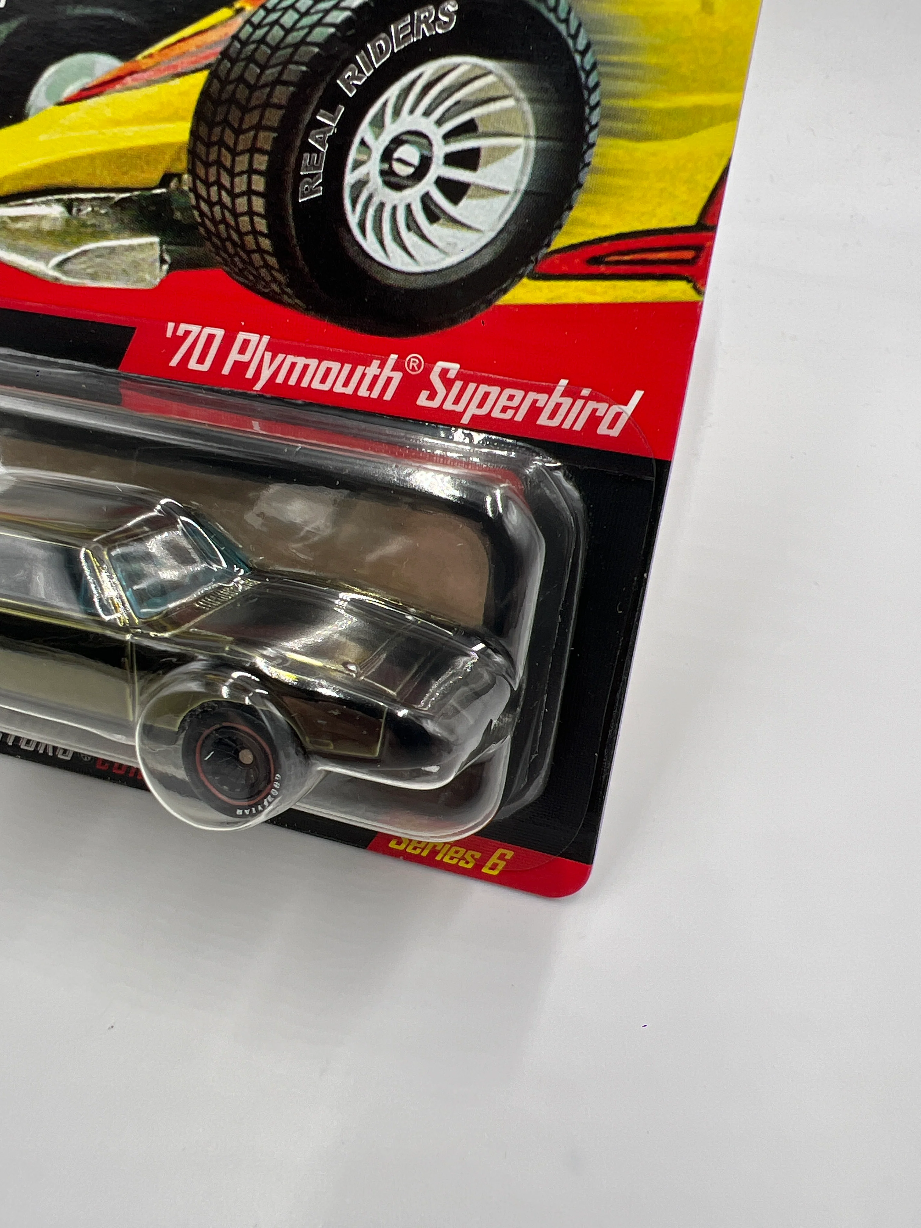 Hot Wheels RLC Real Riders Series 6 #1425/11000 70 Plymouth Superbird Green W/Protector - Image 4