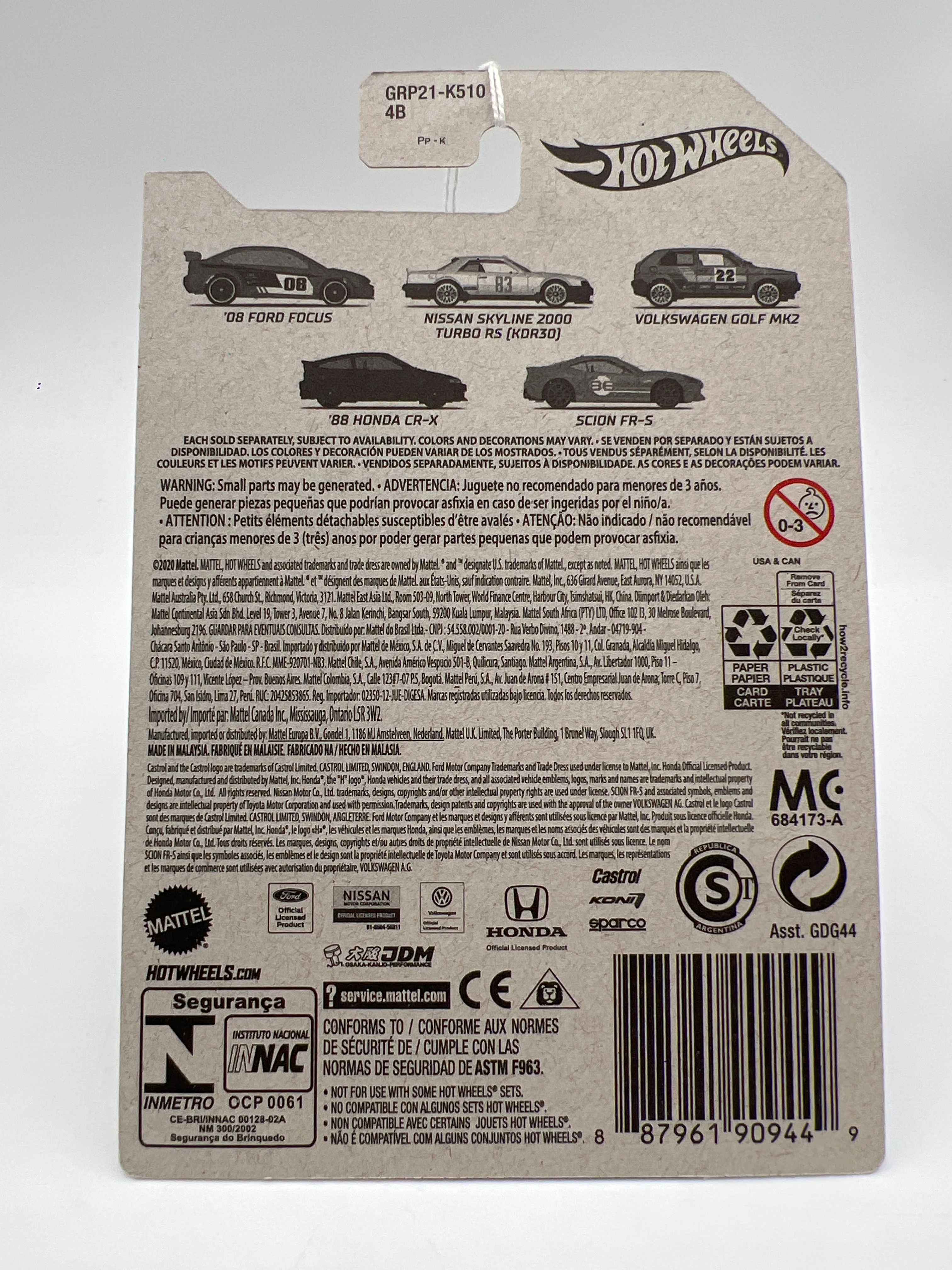 Hot Wheels Cult Racers #4 88 Honda CR-X Black 156P - Image 7