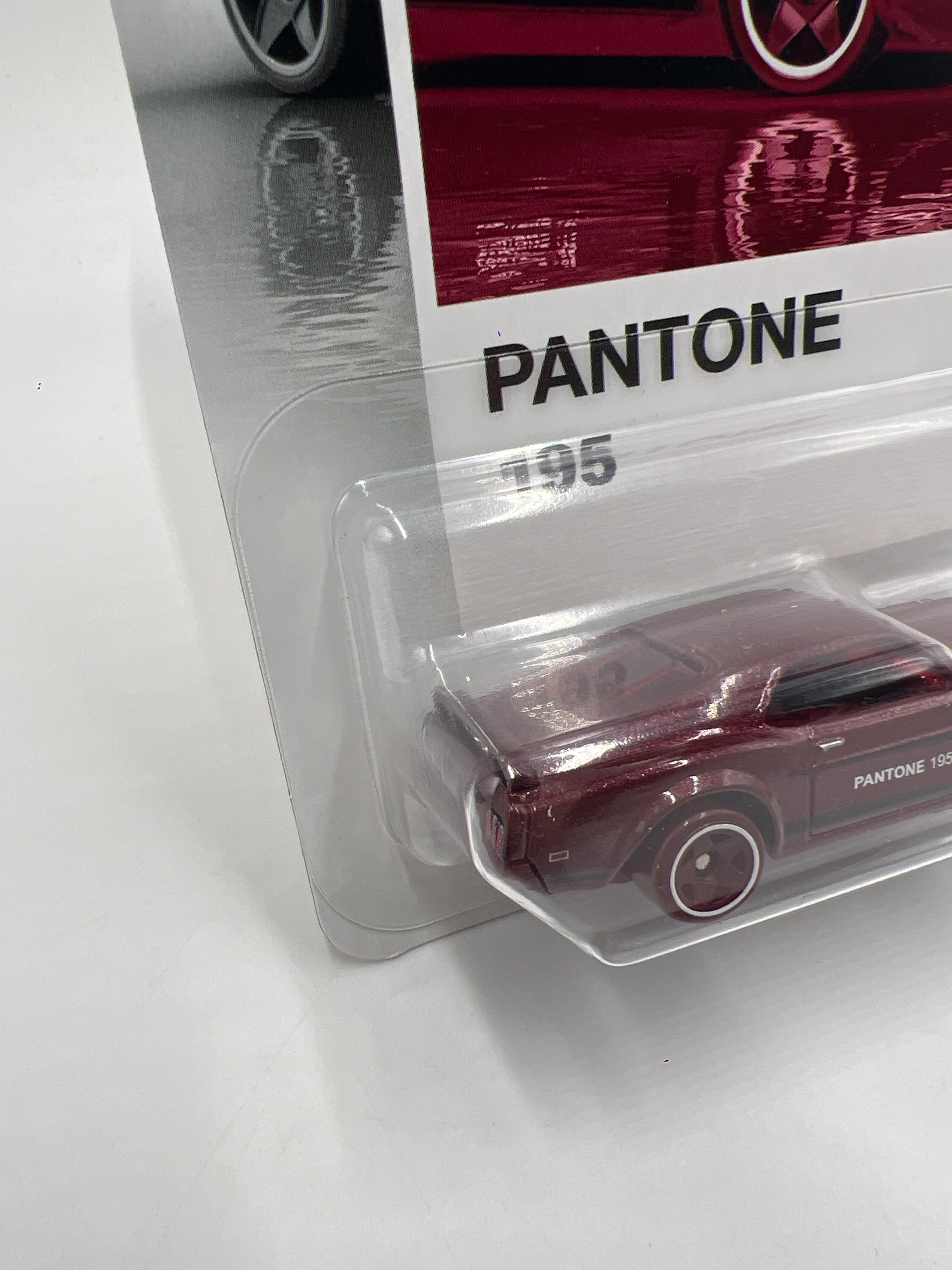 Hot Wheels Silver Series Pantone 195 #2 69 Ford Mustang Boss 302  Maroon - Image 4