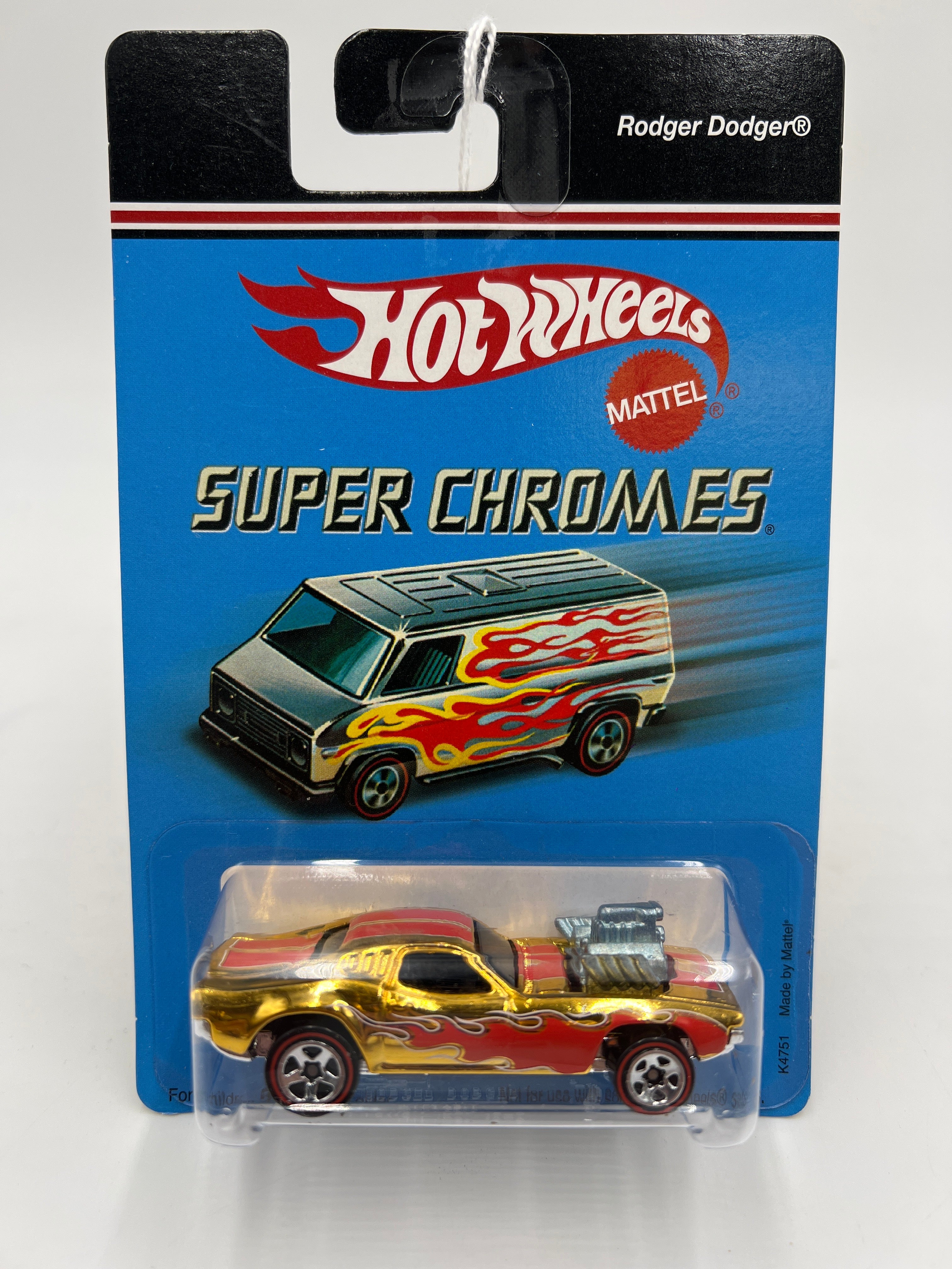 2006 Hot Wheels Super Chromes Rodger Dodger Gold - Image 2