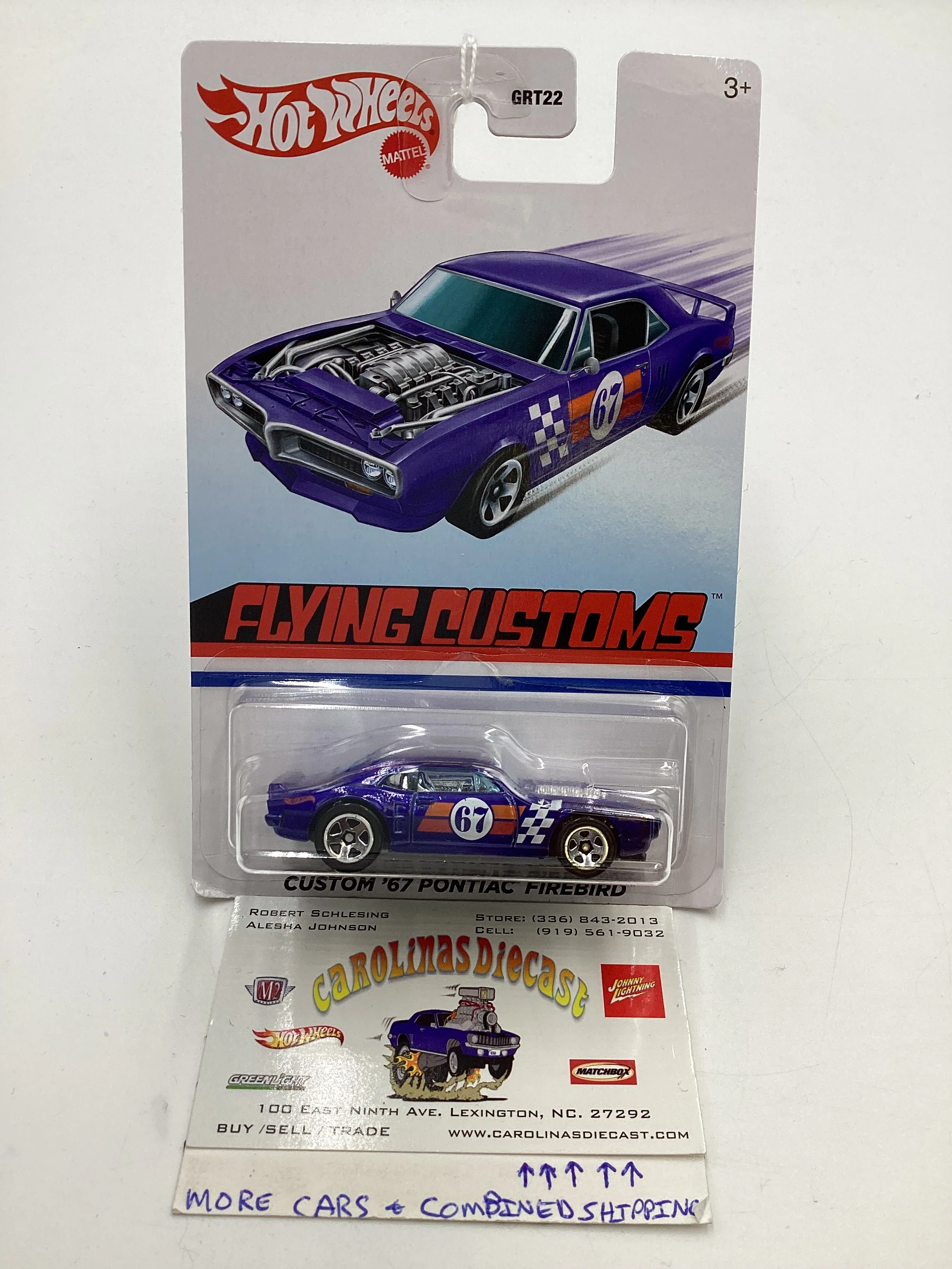 Hot Wheels Target Exclusive Flying Customs Custom 67 Pontiac Firebird Blue 156G