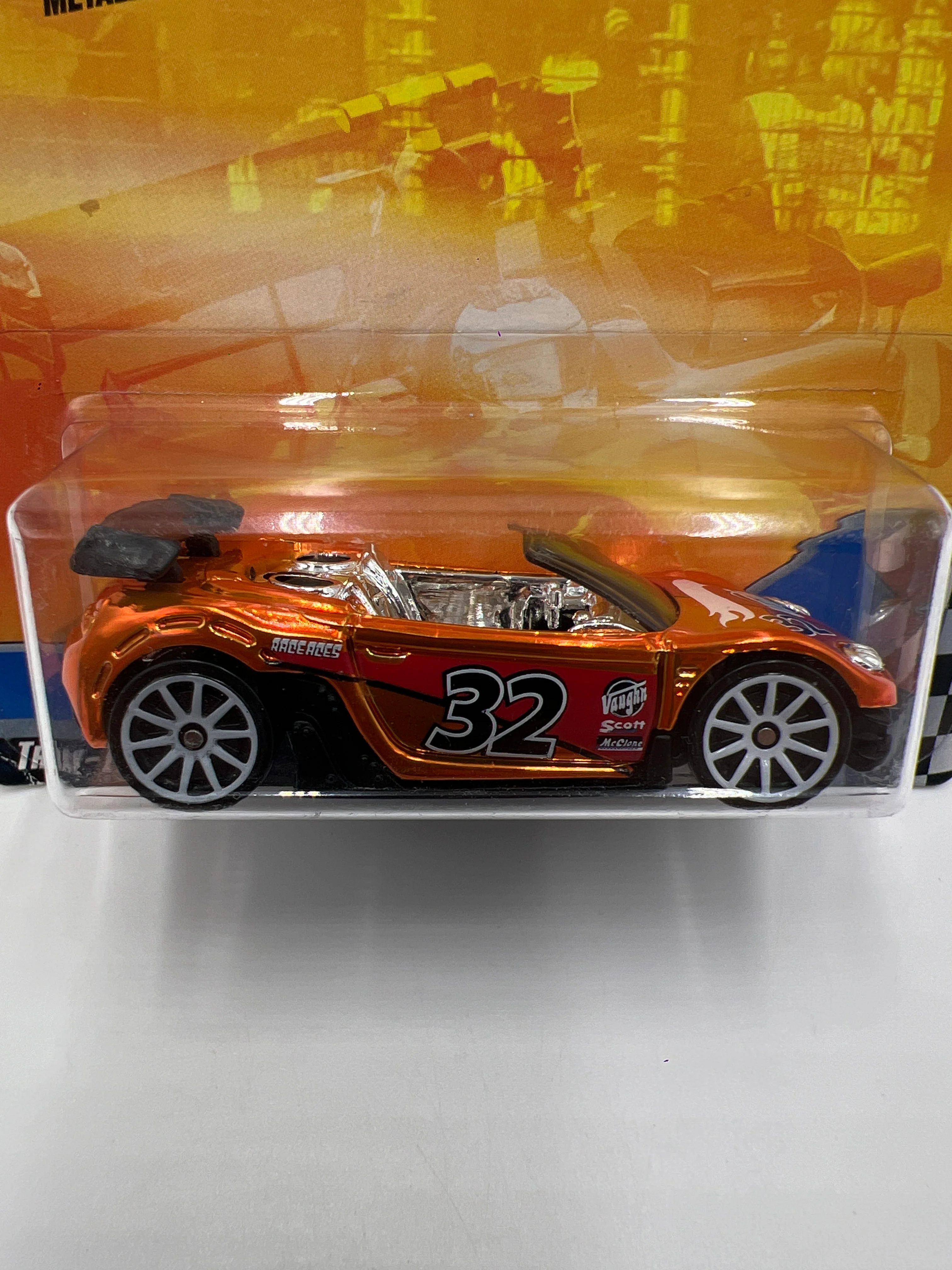 Hot Wheels Target Exclusive Race Aces Trak-Tune Orange Chrome 159D - Image 2