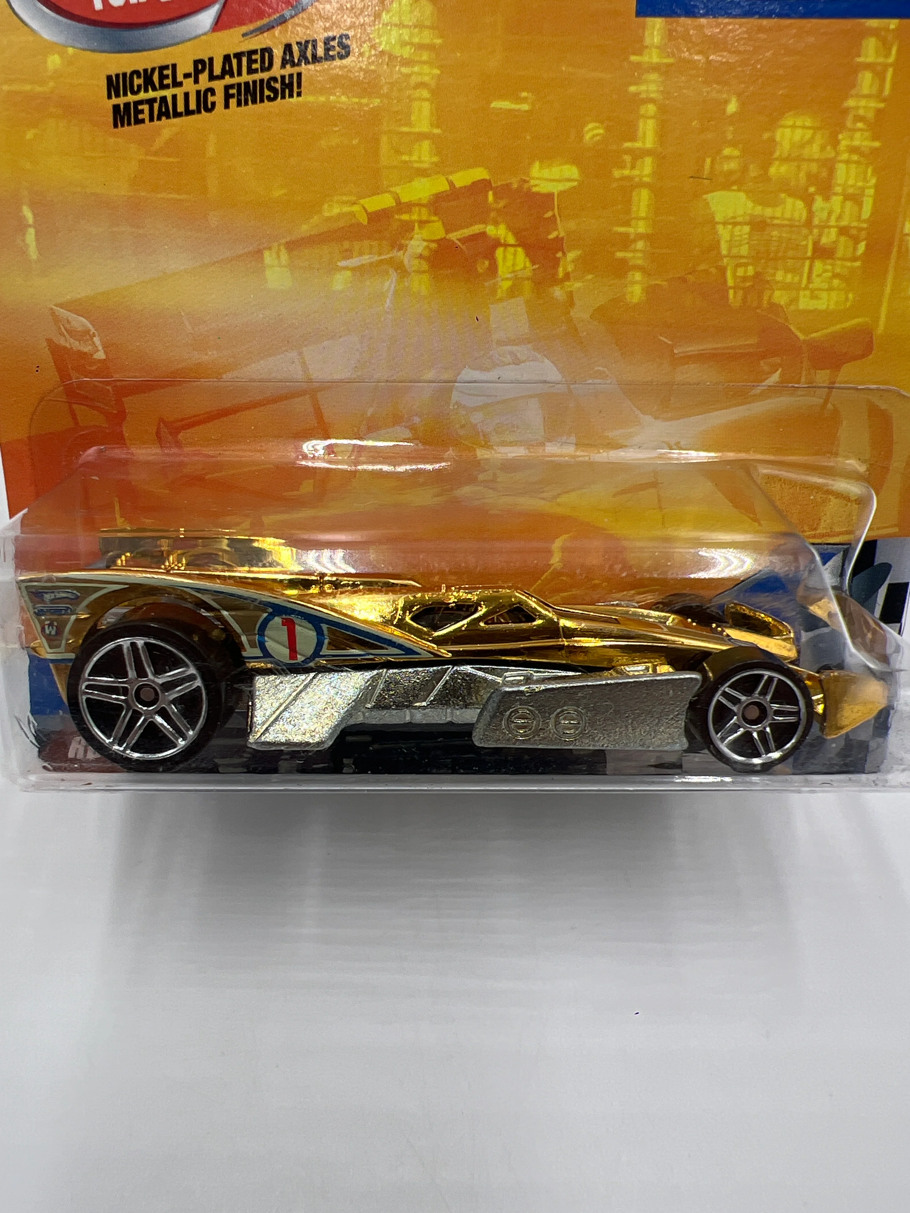 Hot Wheels Target Exclusive Race Aces RD-10 Gold Chrome 159D - Image 2