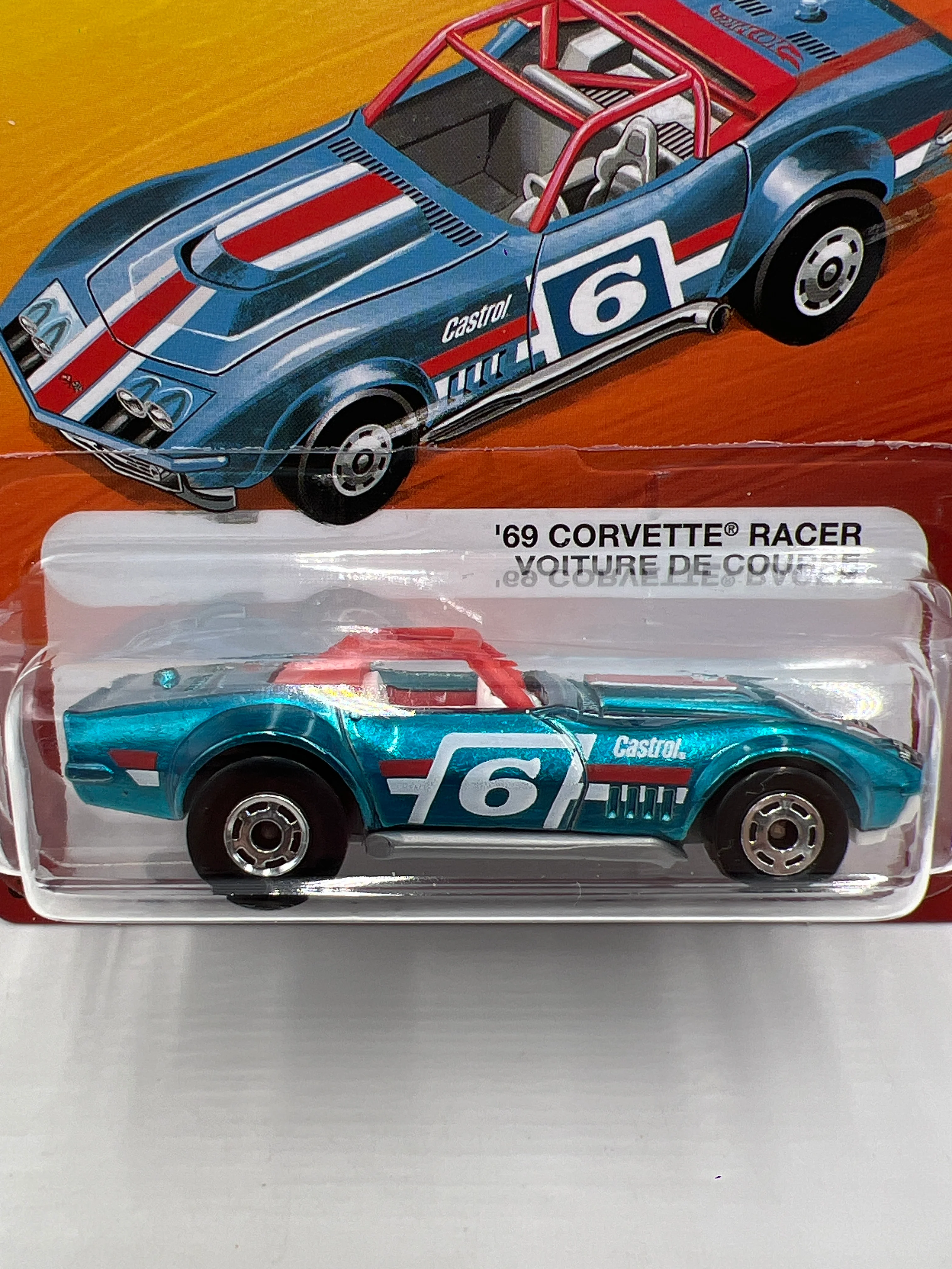 Hot Wheels Target Exclusive The Hot Ones #2 69 Corvette Racer Blue 155E - Image 2