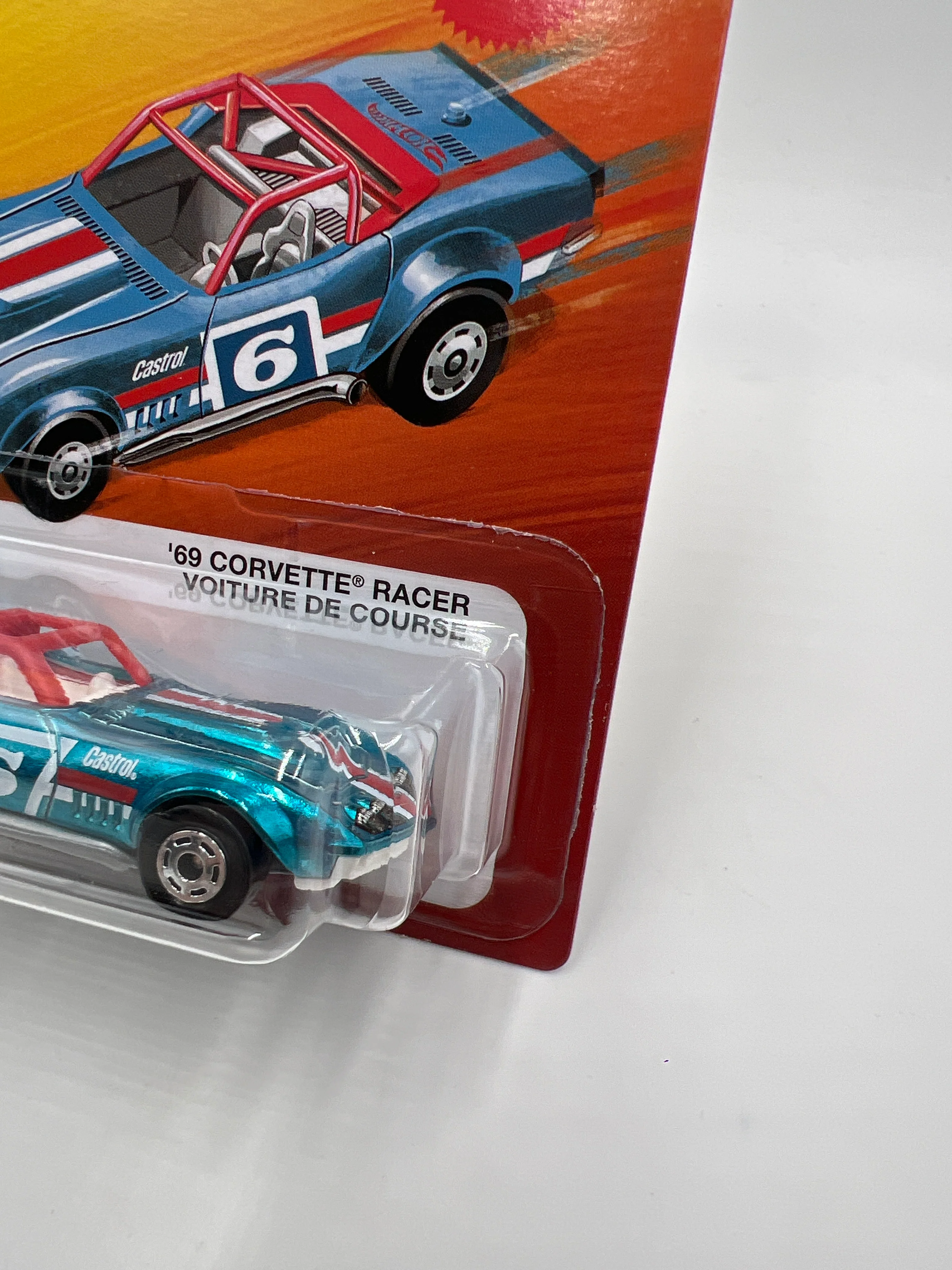 Hot Wheels Target Exclusive The Hot Ones #2 69 Corvette Racer Blue 155E - Image 3