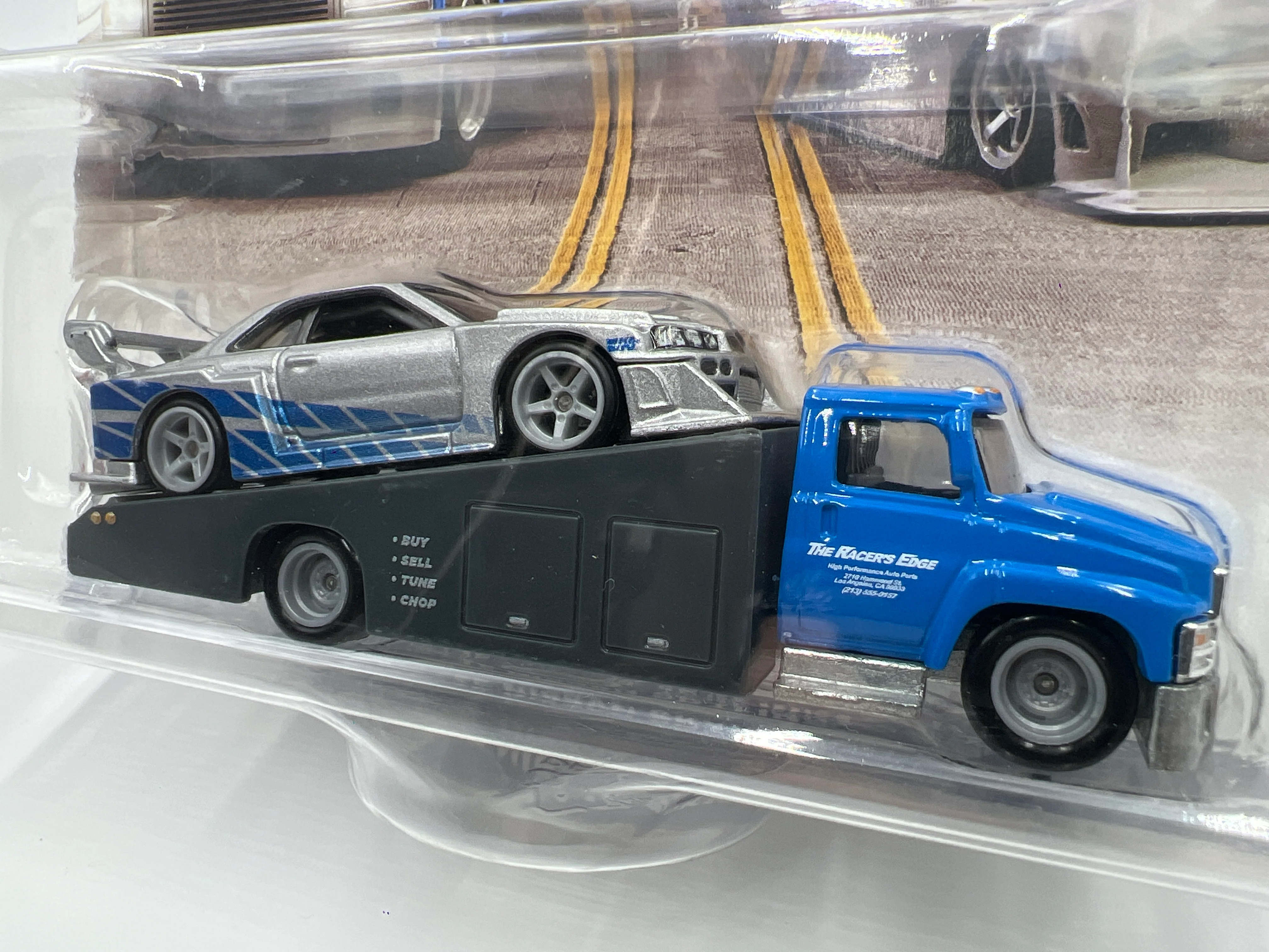 Hot Wheels Team Transport Fast & Furious LB-ER34 Super Silhouette Nissan Skyline & Carry On W/Protector - Image 2