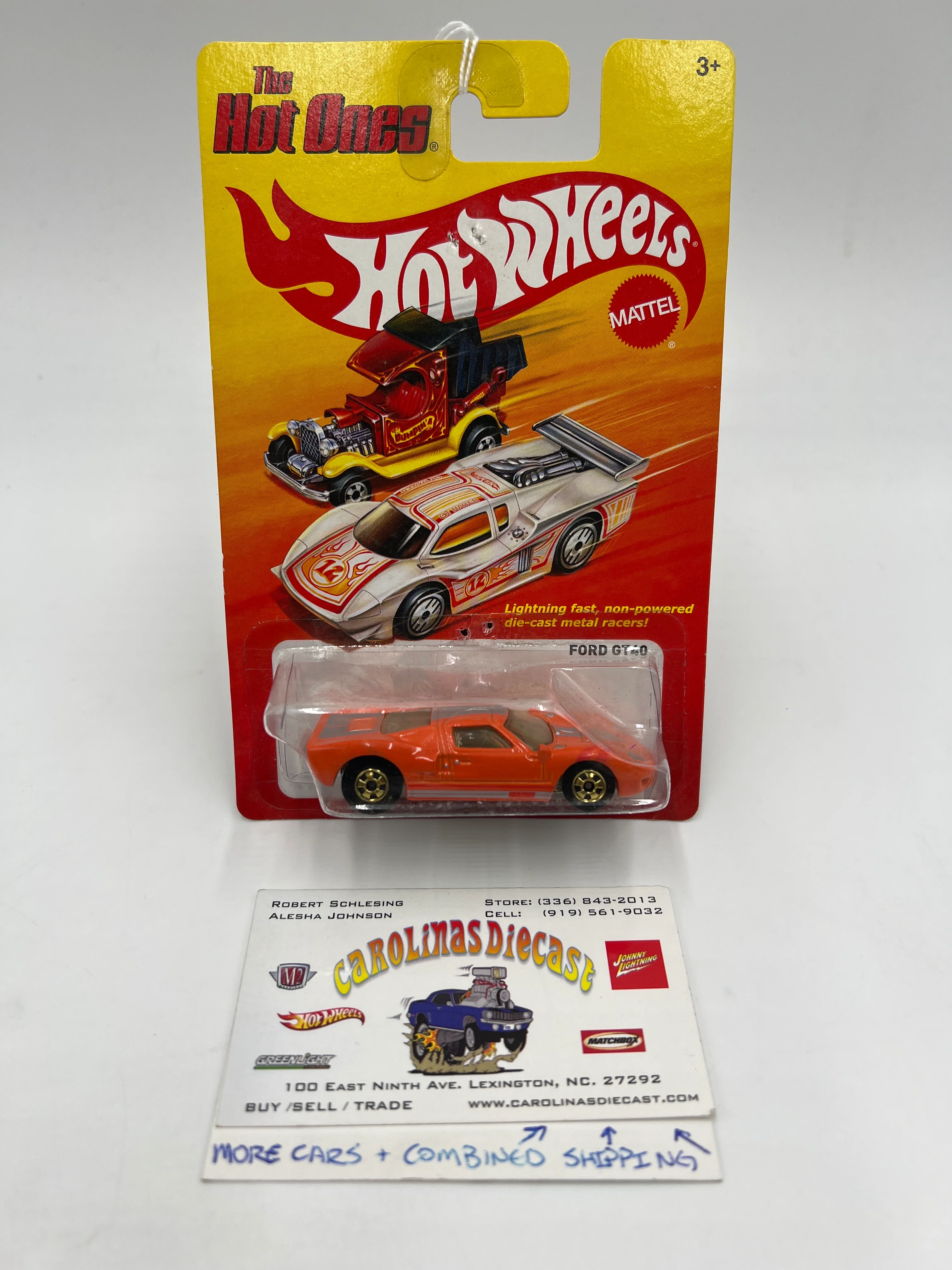 Hot Wheels The Hot Ones Ford GT40 Orange Card Not Perfect 160L