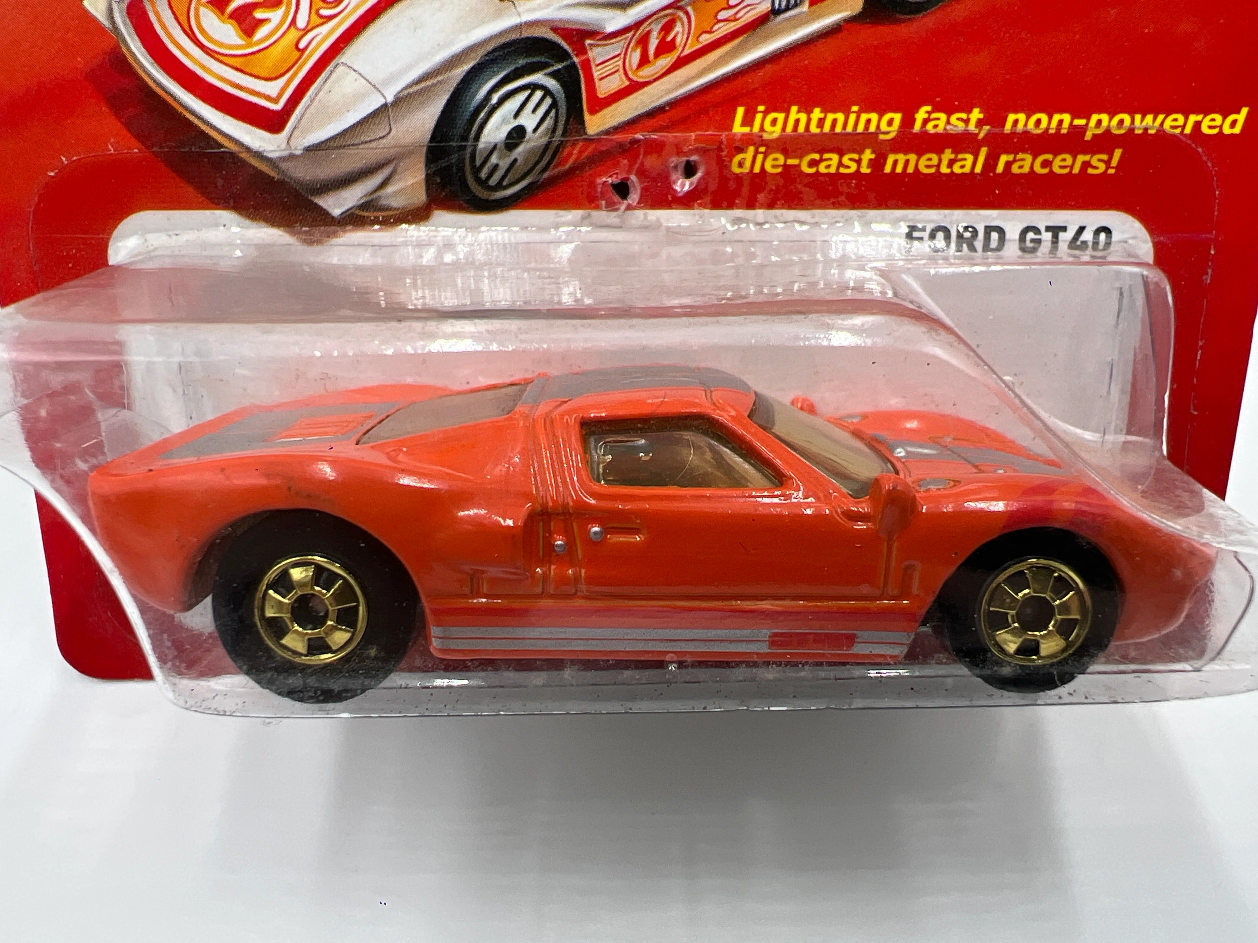 Hot Wheels The Hot Ones Ford GT40 Orange Card Not Perfect 160L - Image 3
