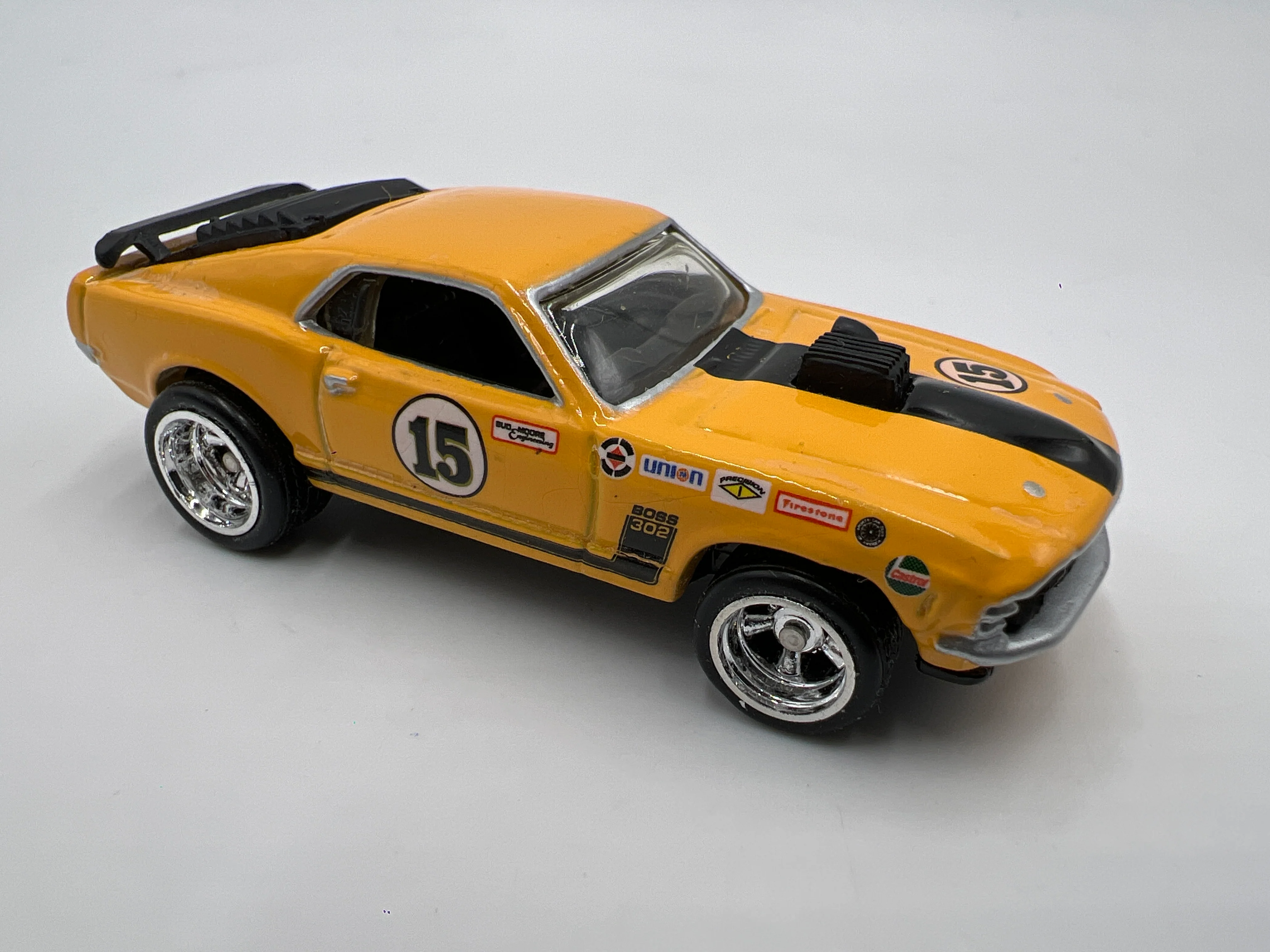 Hot Wheels Real Riders Series Premium 1970 Ford Mustang Boss 302 Yellow Loose - Image 2