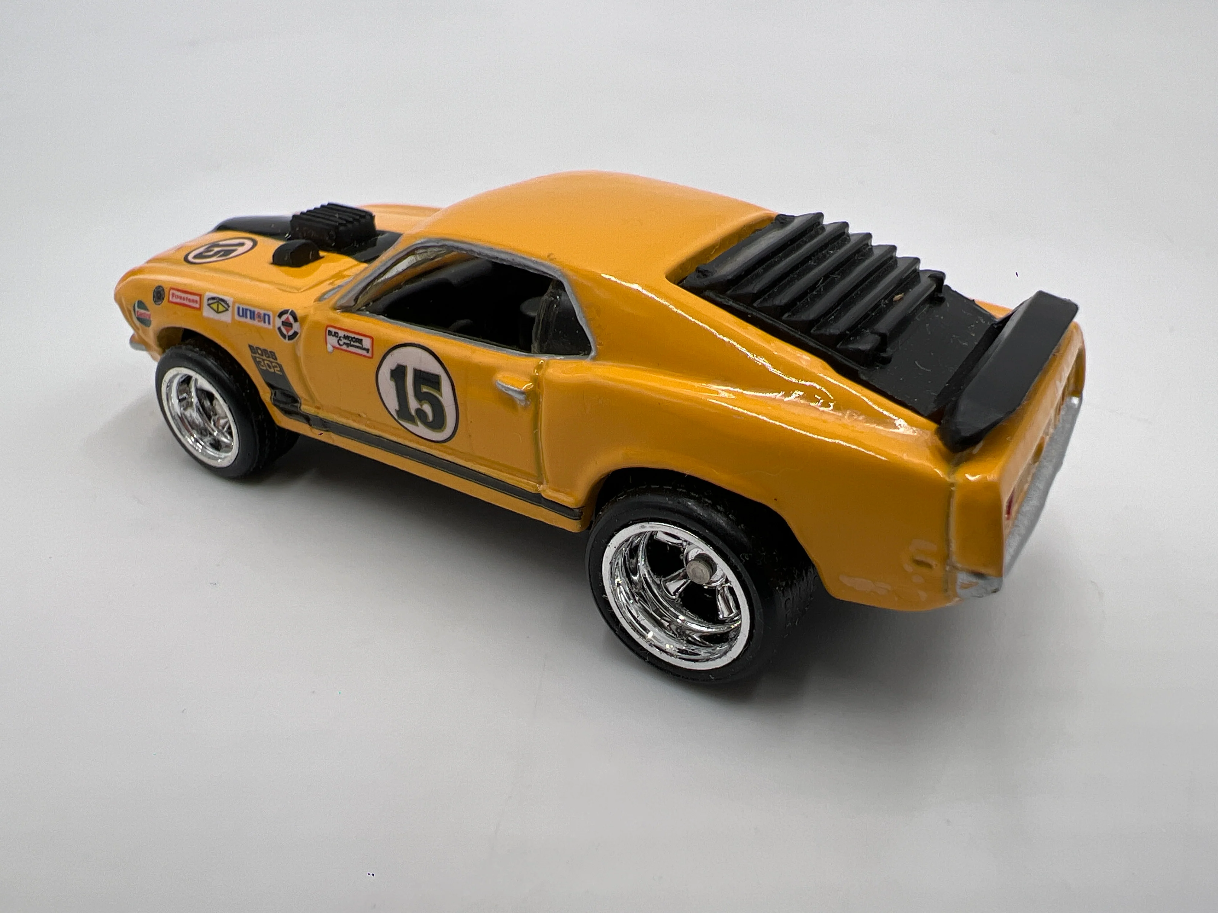 Hot Wheels Real Riders Series Premium 1970 Ford Mustang Boss 302 Yellow Loose - Image 3