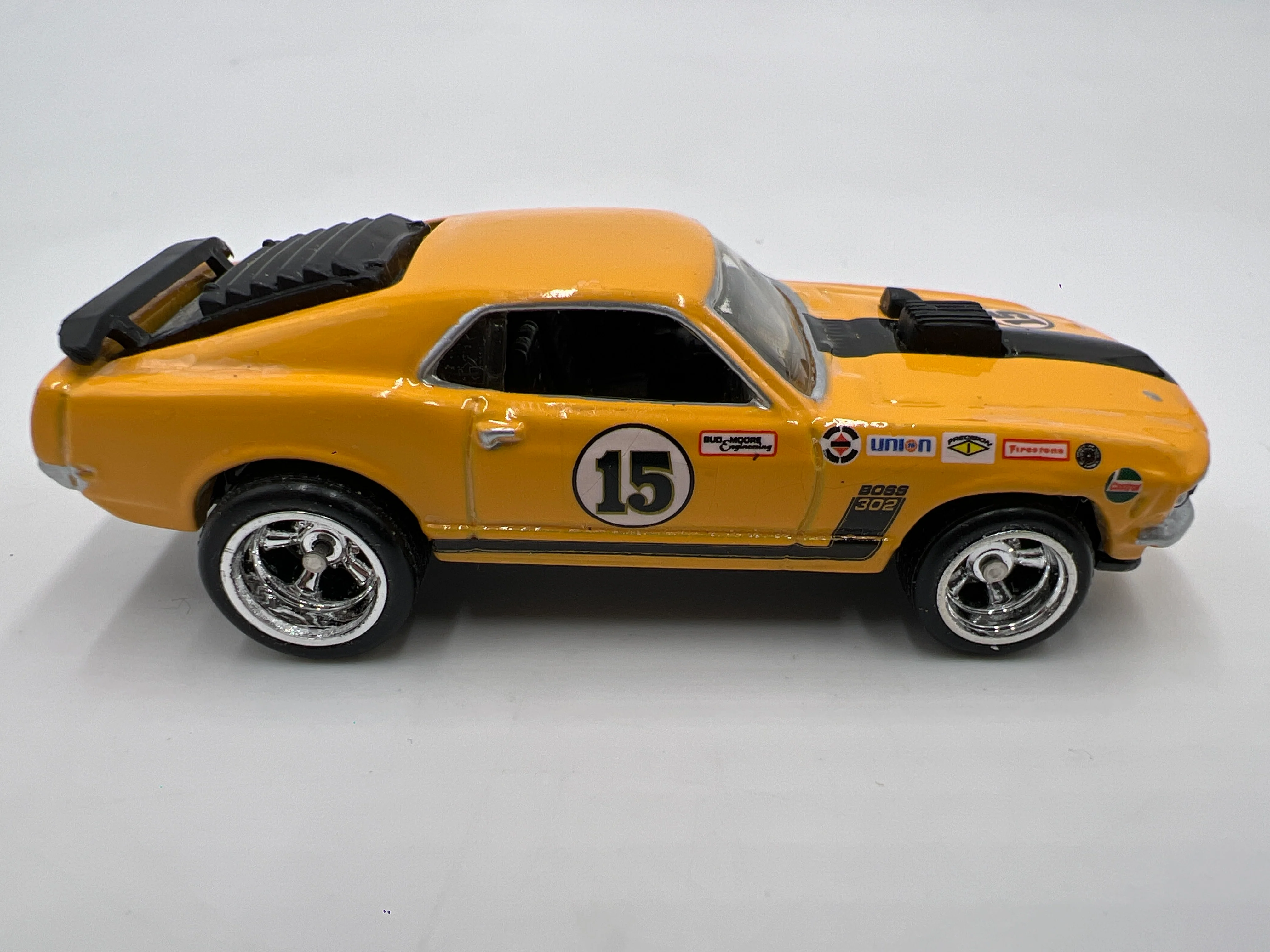 Hot Wheels Real Riders Series Premium 1970 Ford Mustang Boss 302 Yellow Loose - Image 4