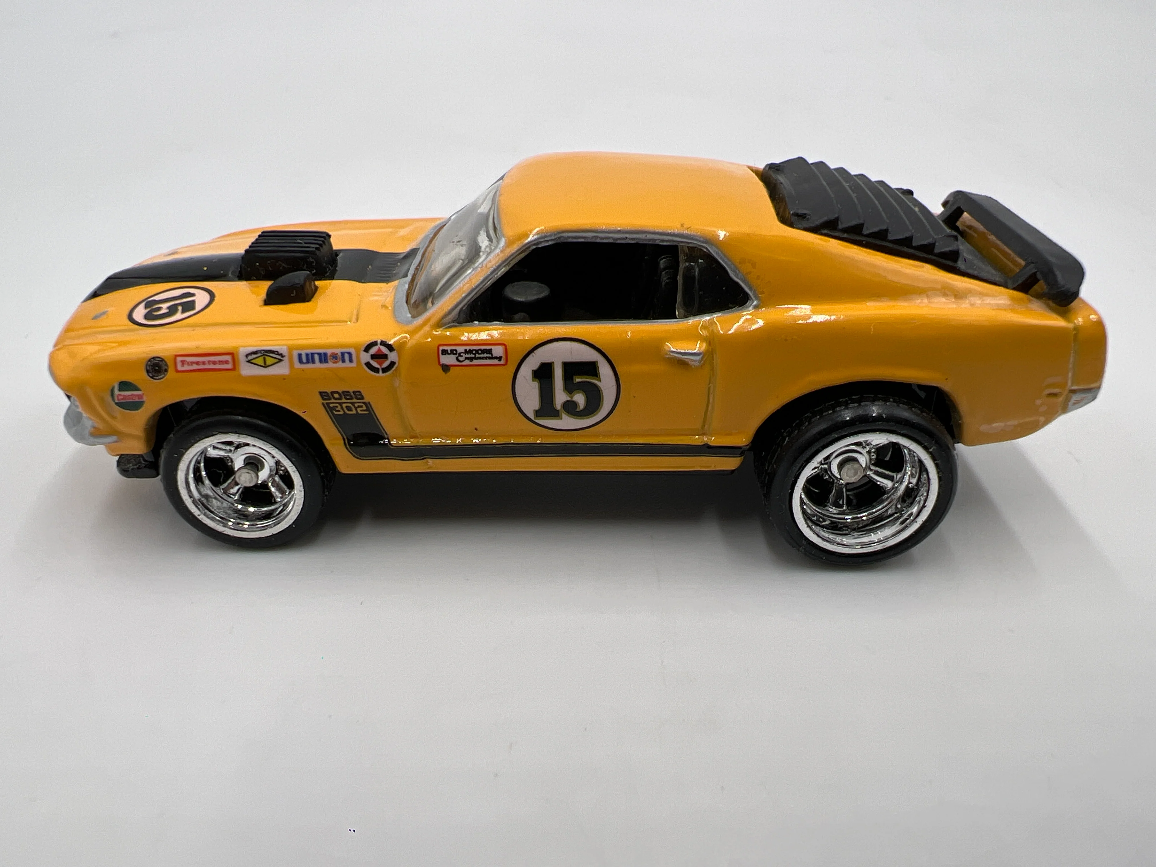 Hot Wheels Real Riders Series Premium 1970 Ford Mustang Boss 302 Yellow Loose - Image 5