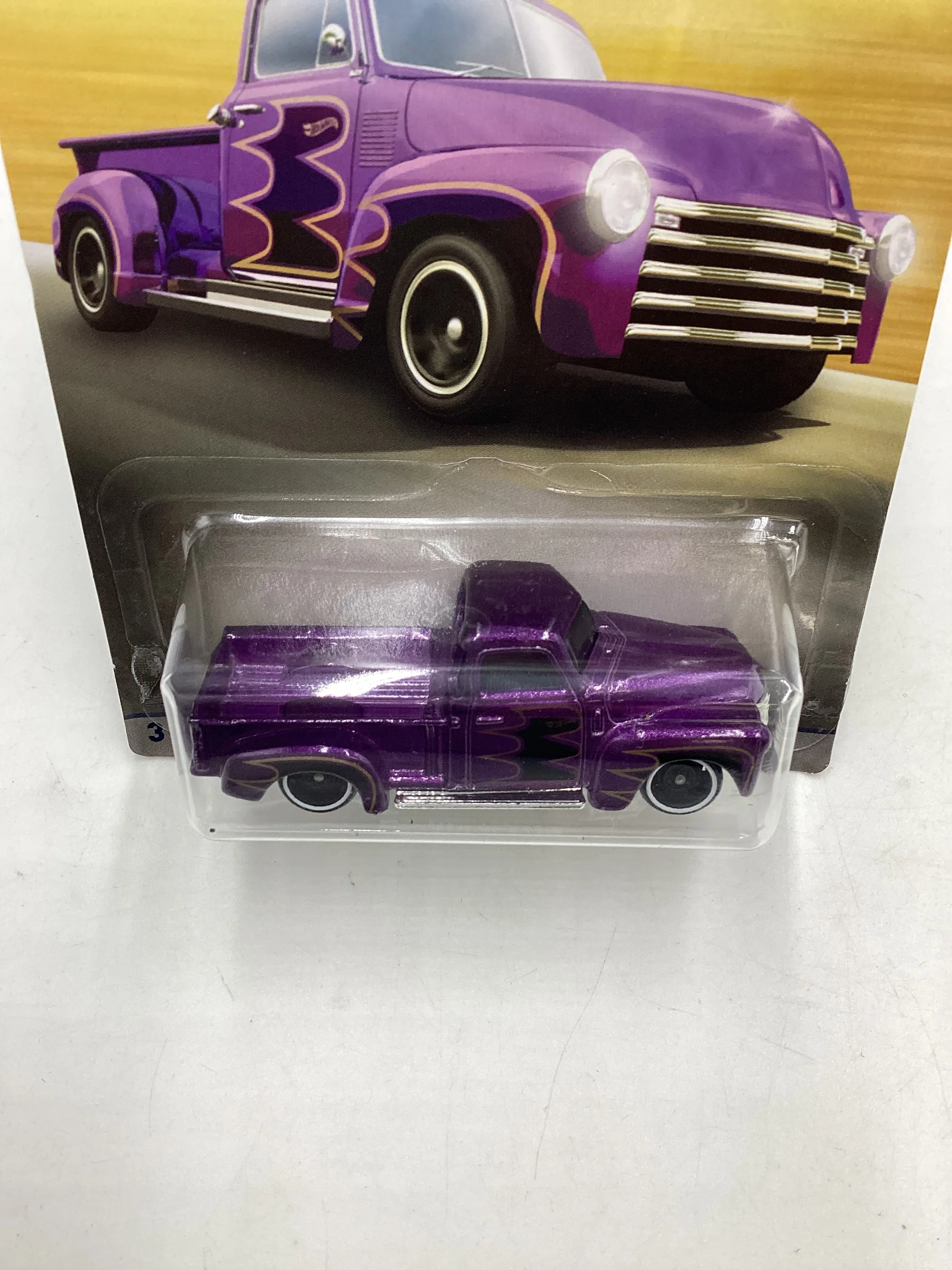 Hot Wheels Walmart 100 Years Chevy #1 52 Chevy Purple 161S - Image 6