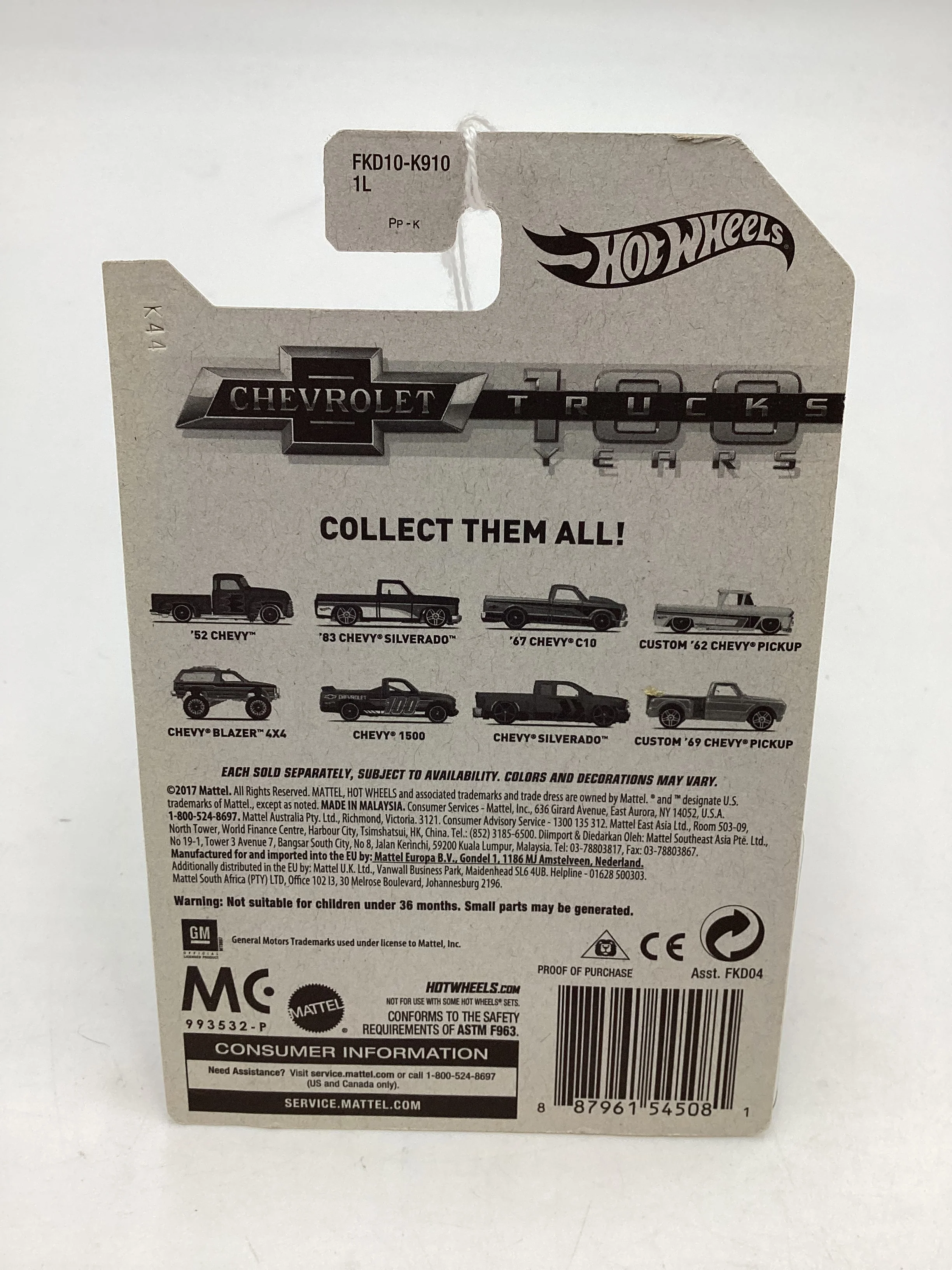 Hot Wheels Walmart 100 Years Chevy #5 Chevy Blazer 4x4 Green 160A - Image 7