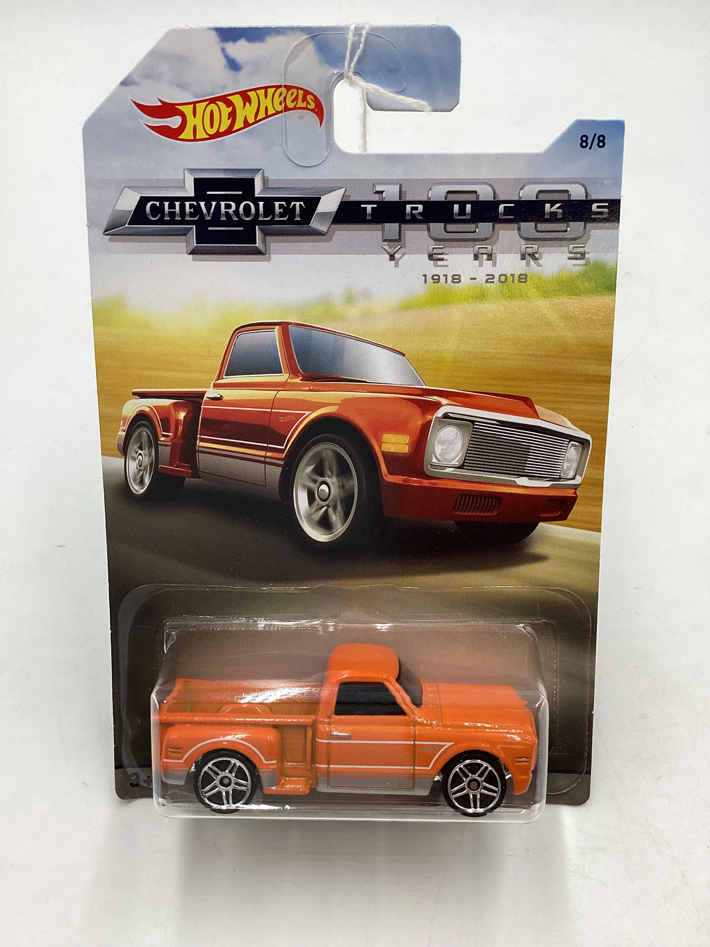 Hot Wheels Walmart 100 Years Chevy #8 Custom 69 Chevy Pickup Orange 161Q - Image 2