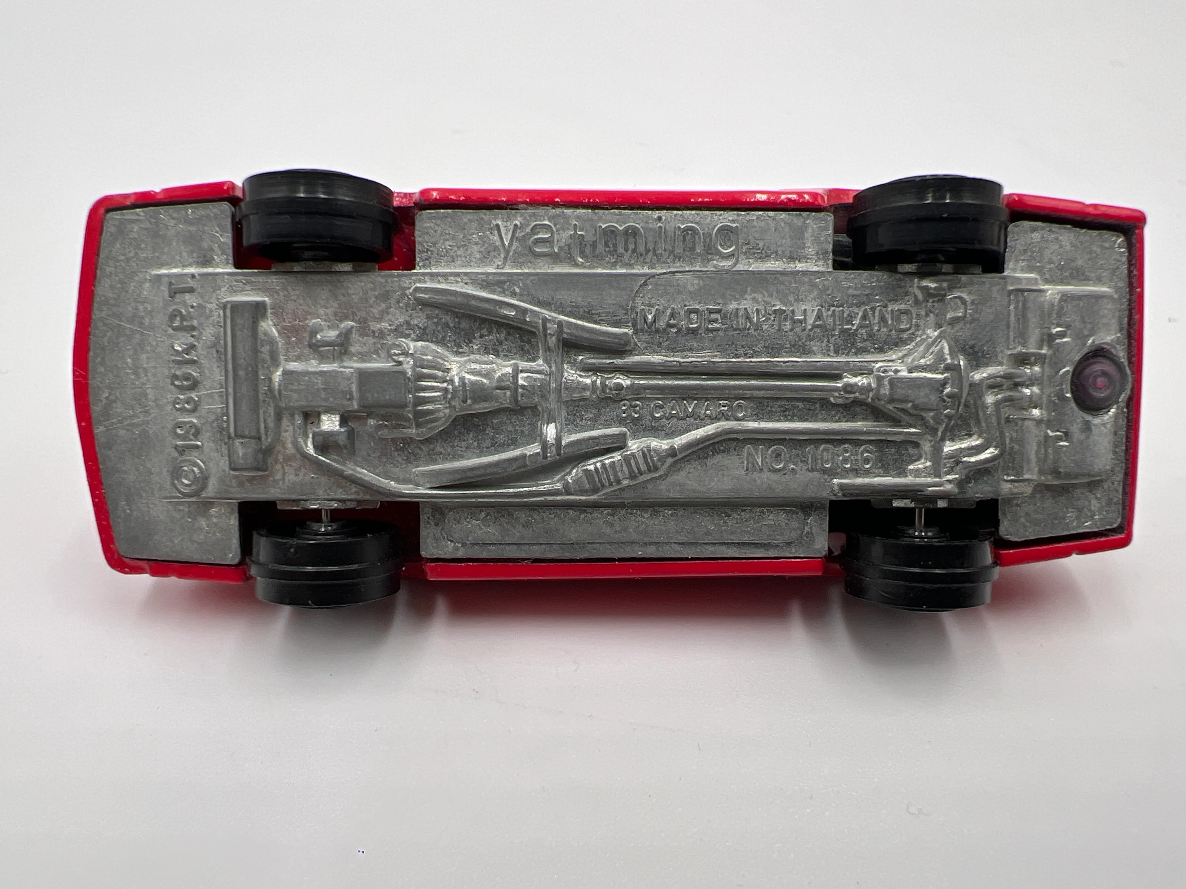 Yatming 1/64 1986 No. 1086 Mask 83 Camaro Red Loose - Image 6