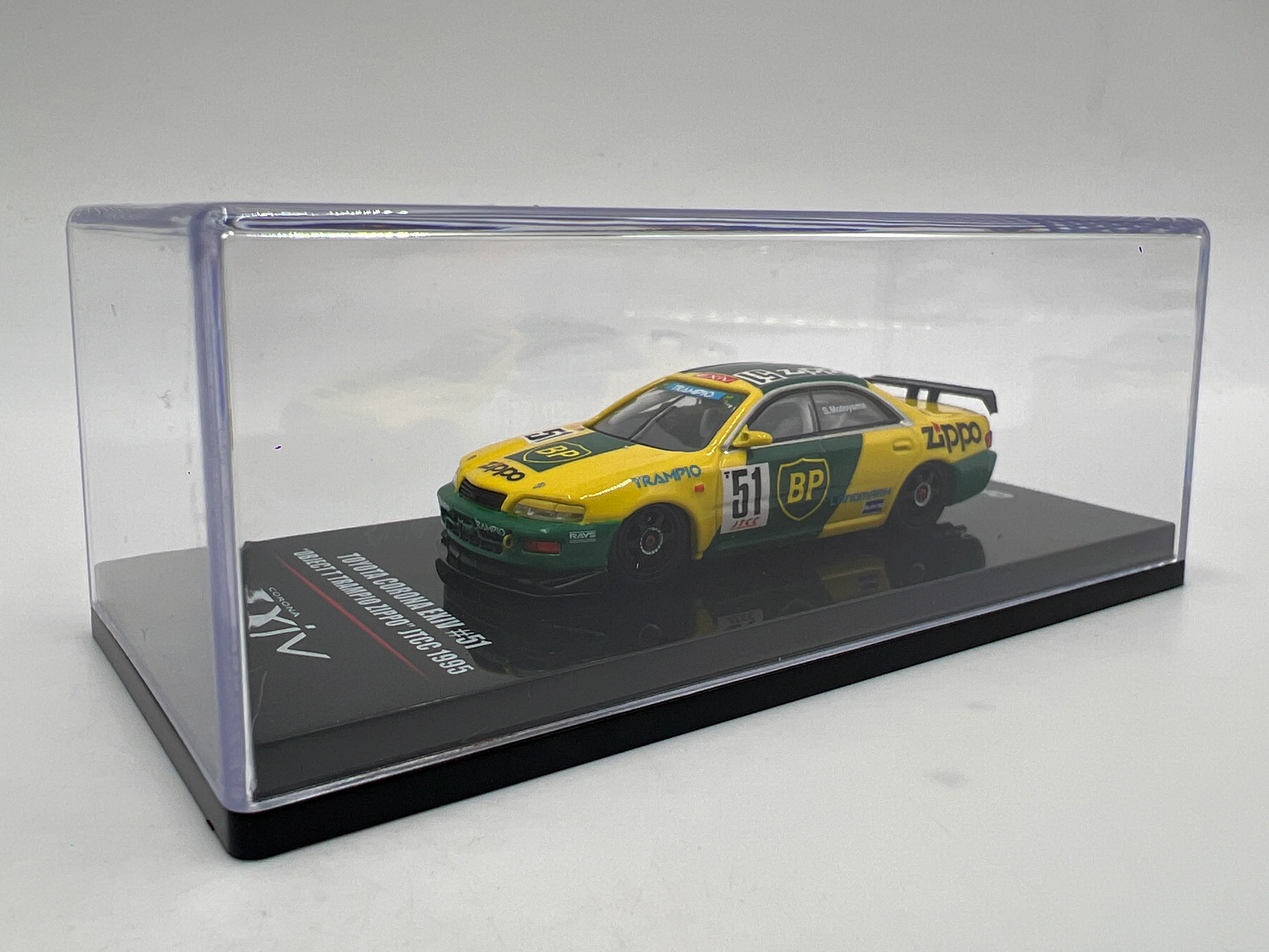 Inno64 1/64 Toyota Corona EXIV #51 Object T Trampio Zippo JTCC 1995 Green/Yellow - Image 6