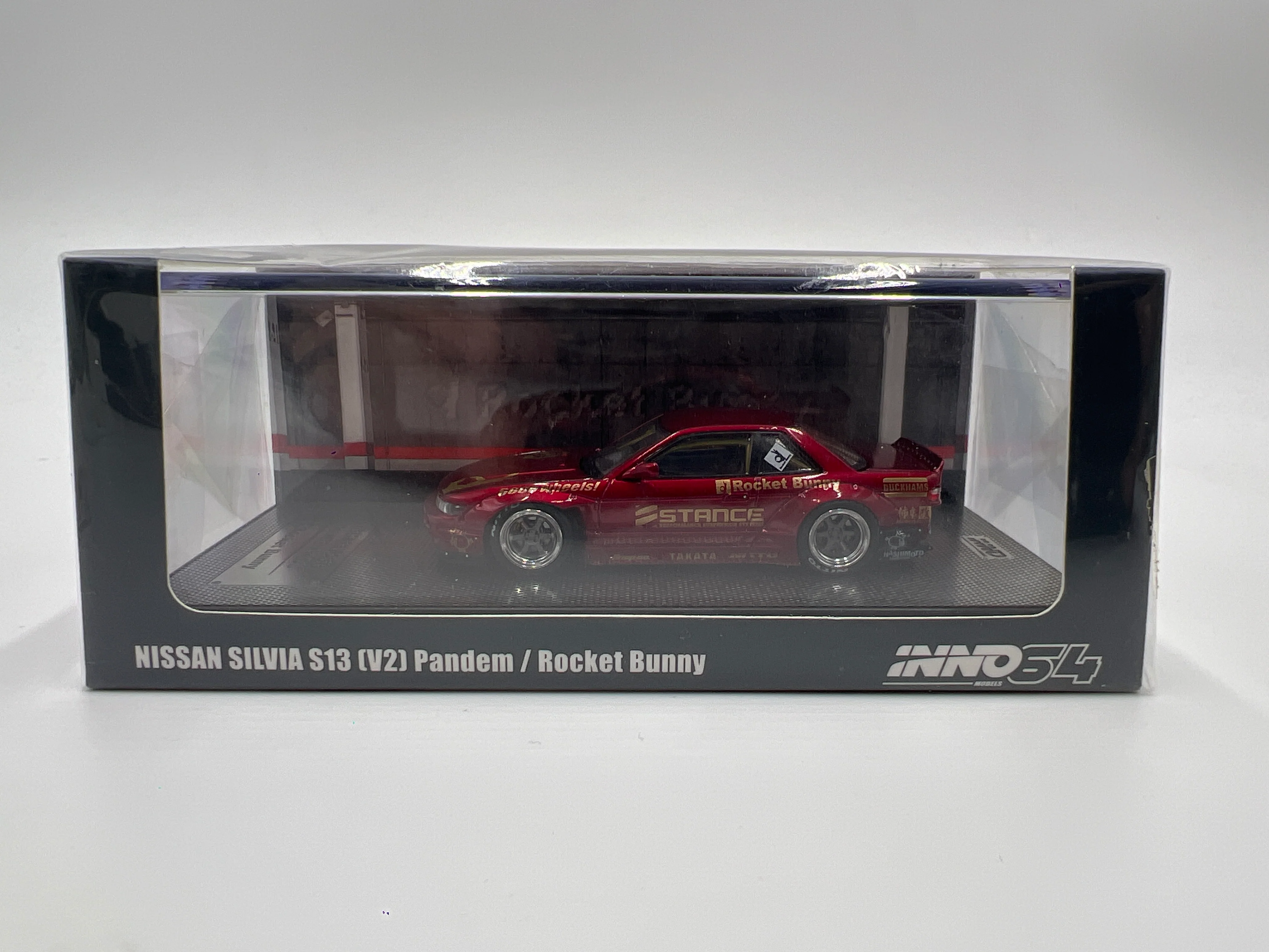 Inno64 1:64 Pandem/Rocket Bunny Nissan Silvia S13 V2 Red Sealed - Image 2