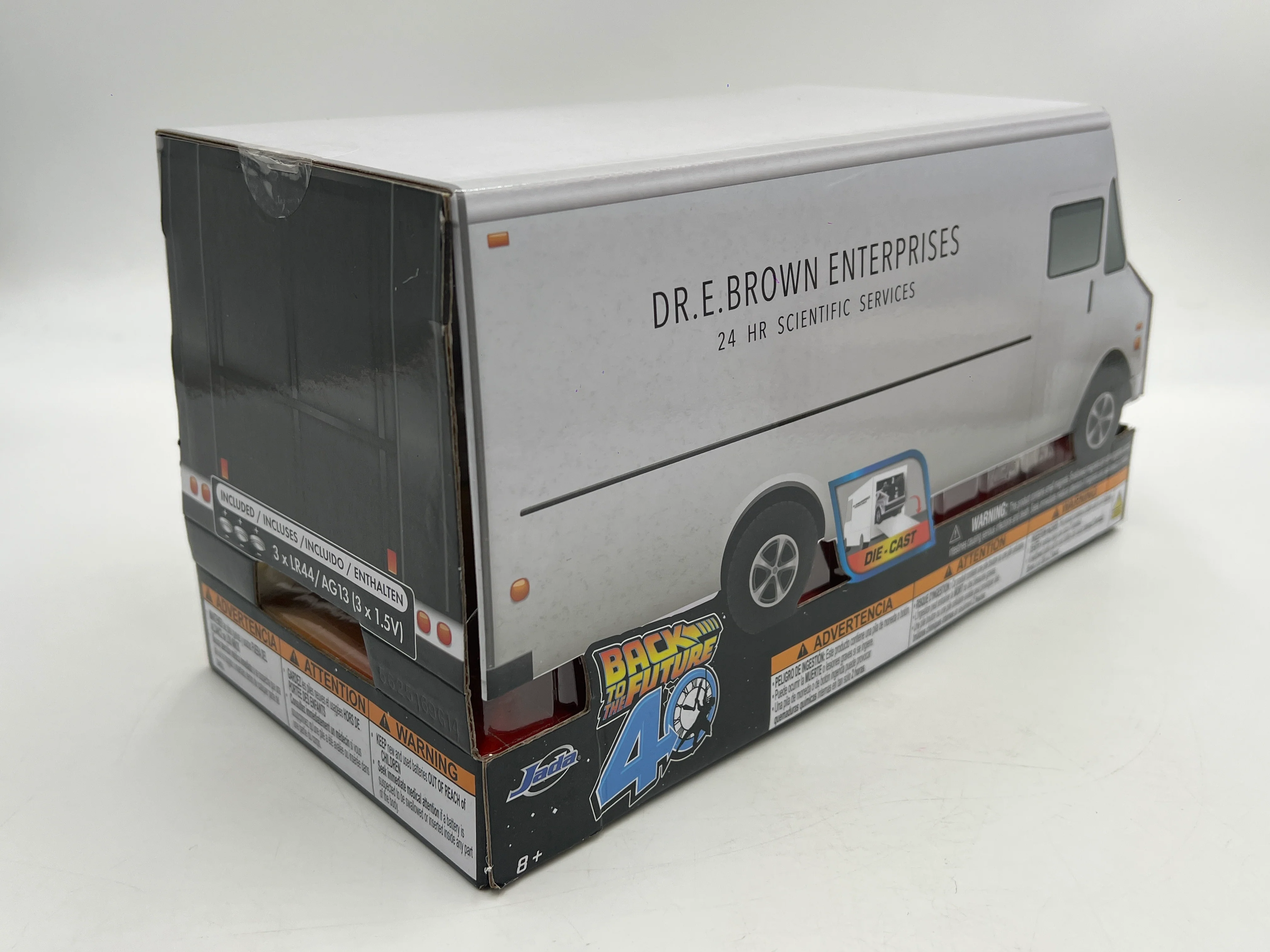 Jada 1/24 Scale Back To The Future 40 Years Edition Time Machine DMC DeLorean W/Lights & Truck Package - Image 10
