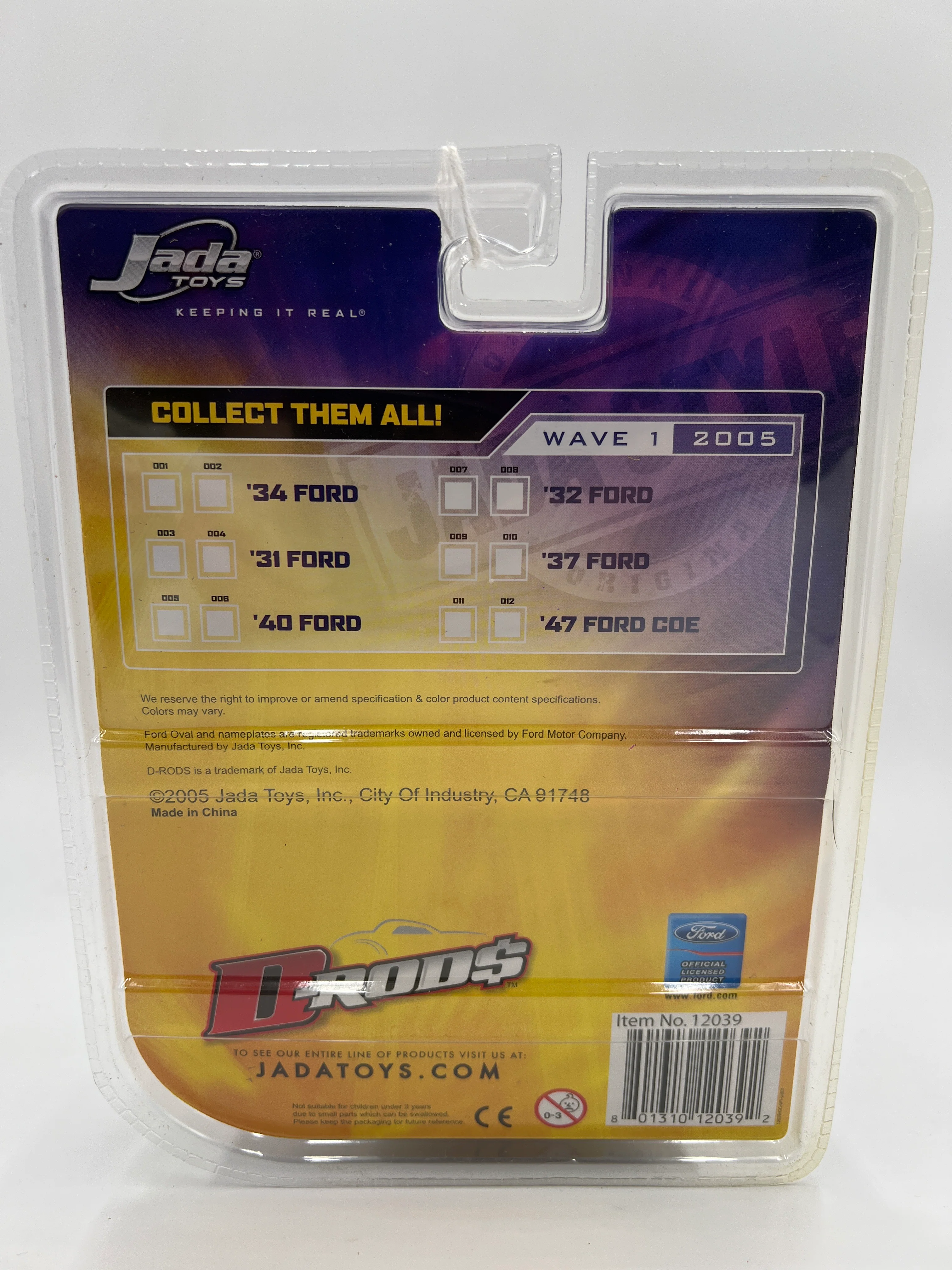 Jada D-Rods Wave 1 #6 40 Ford Orange/Silver 182G - Image 6
