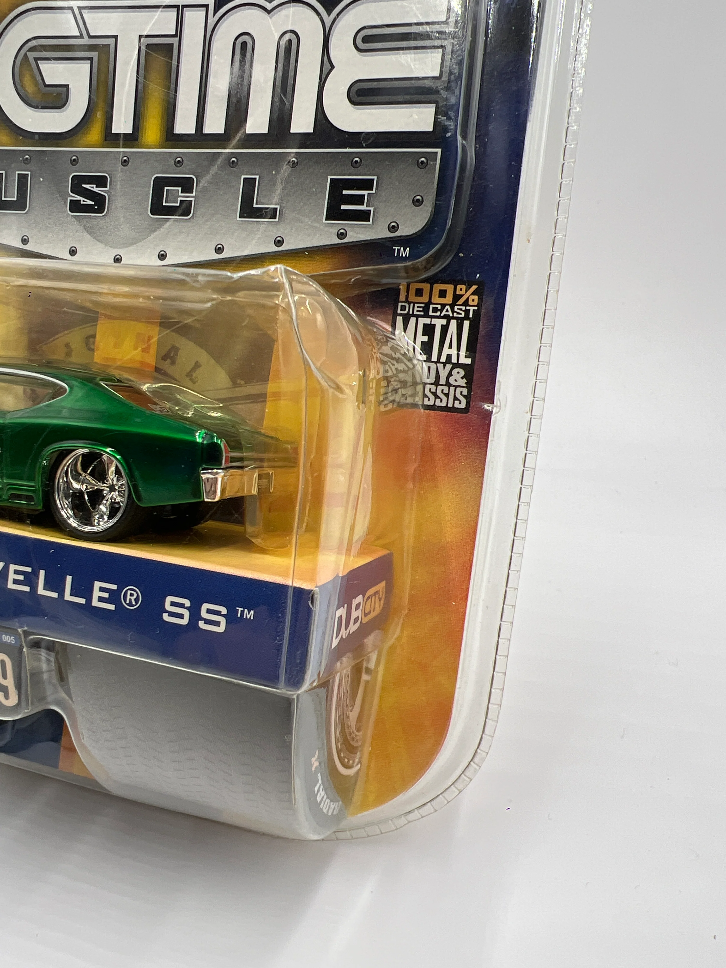 Jada Dub City Big Time Muscle Wave 5 #49 69 Chevy Chevelle SS Green Dented Blister 185G - Image 4