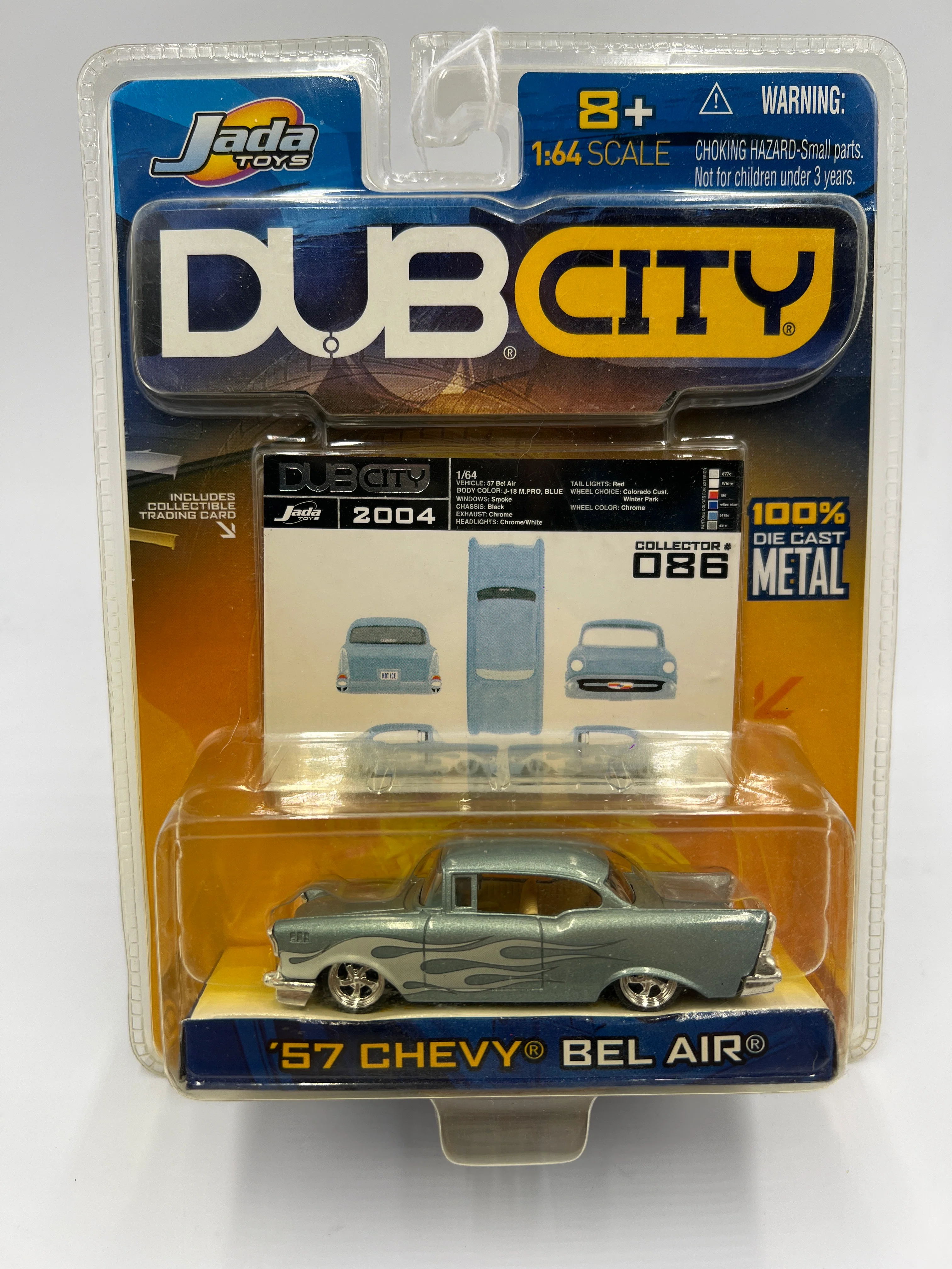 Jada Dub City #86 57 Chevy Bel Air Light Blue 184E - Image 2