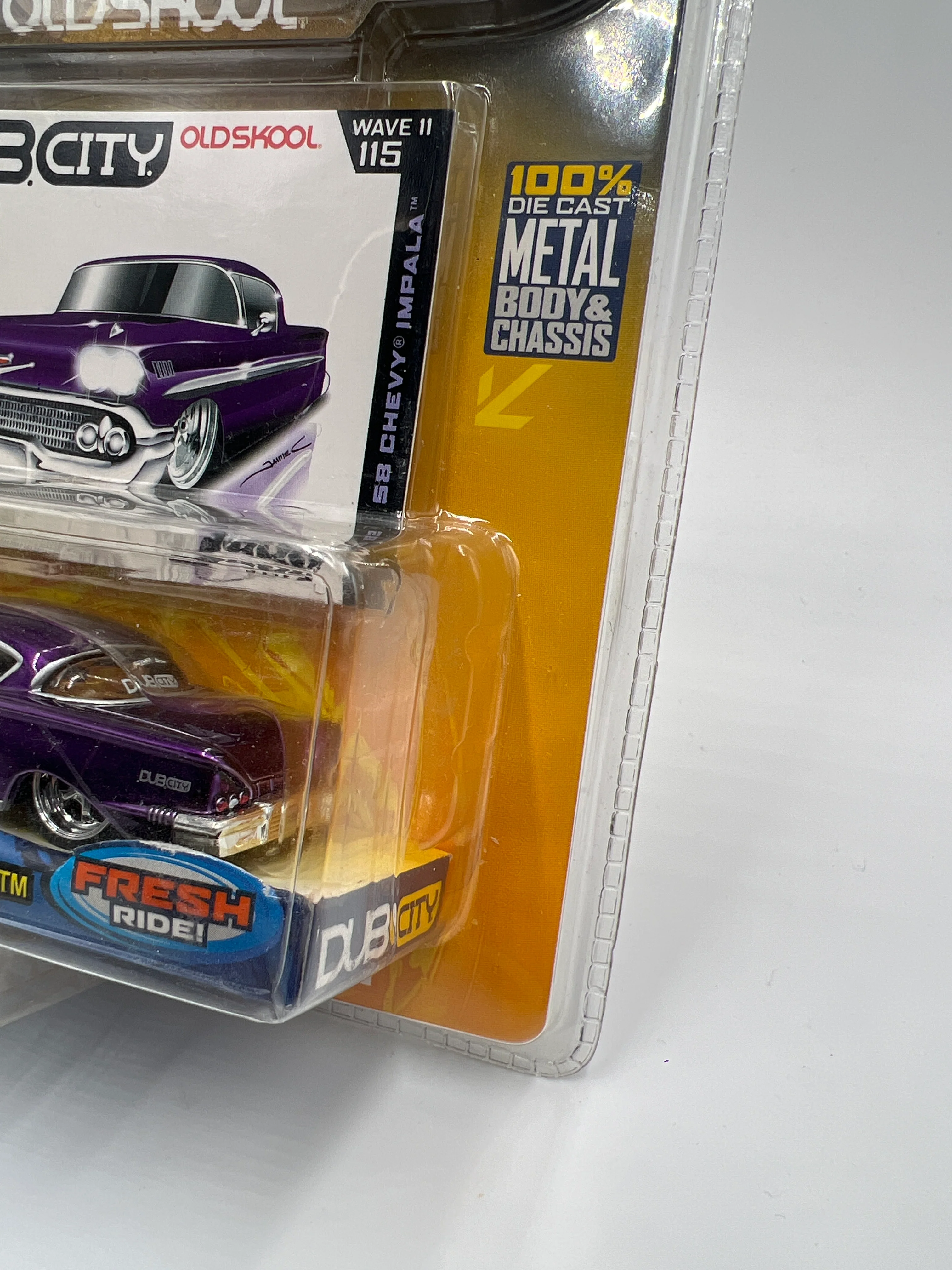 Jada Dub City Old Skool #115 58 Chevy Impala Purple 184E - Image 4